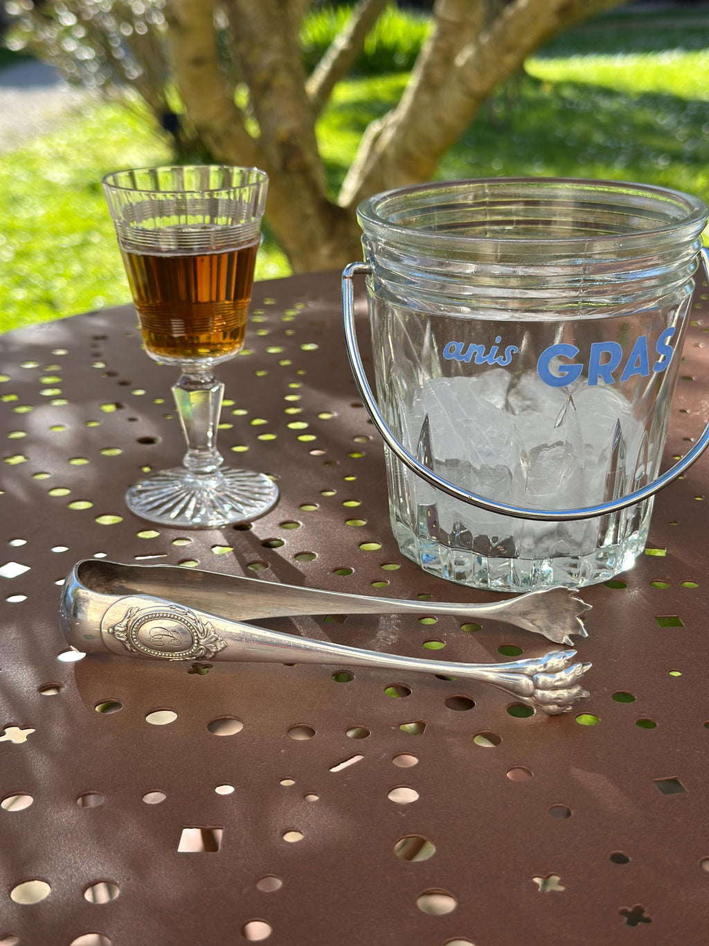 Pince à sucre ancienne Christofle – Style Louis XV monogrammée