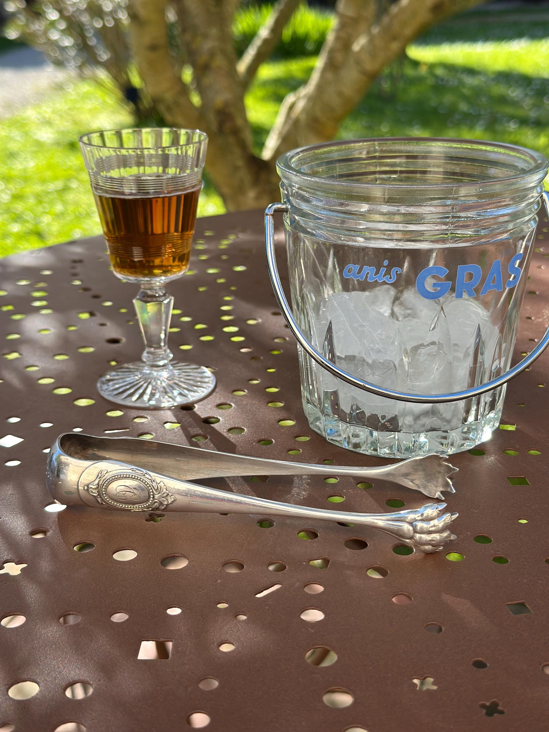 Pince à sucre ancienne Christofle – Style Louis XV monogrammée