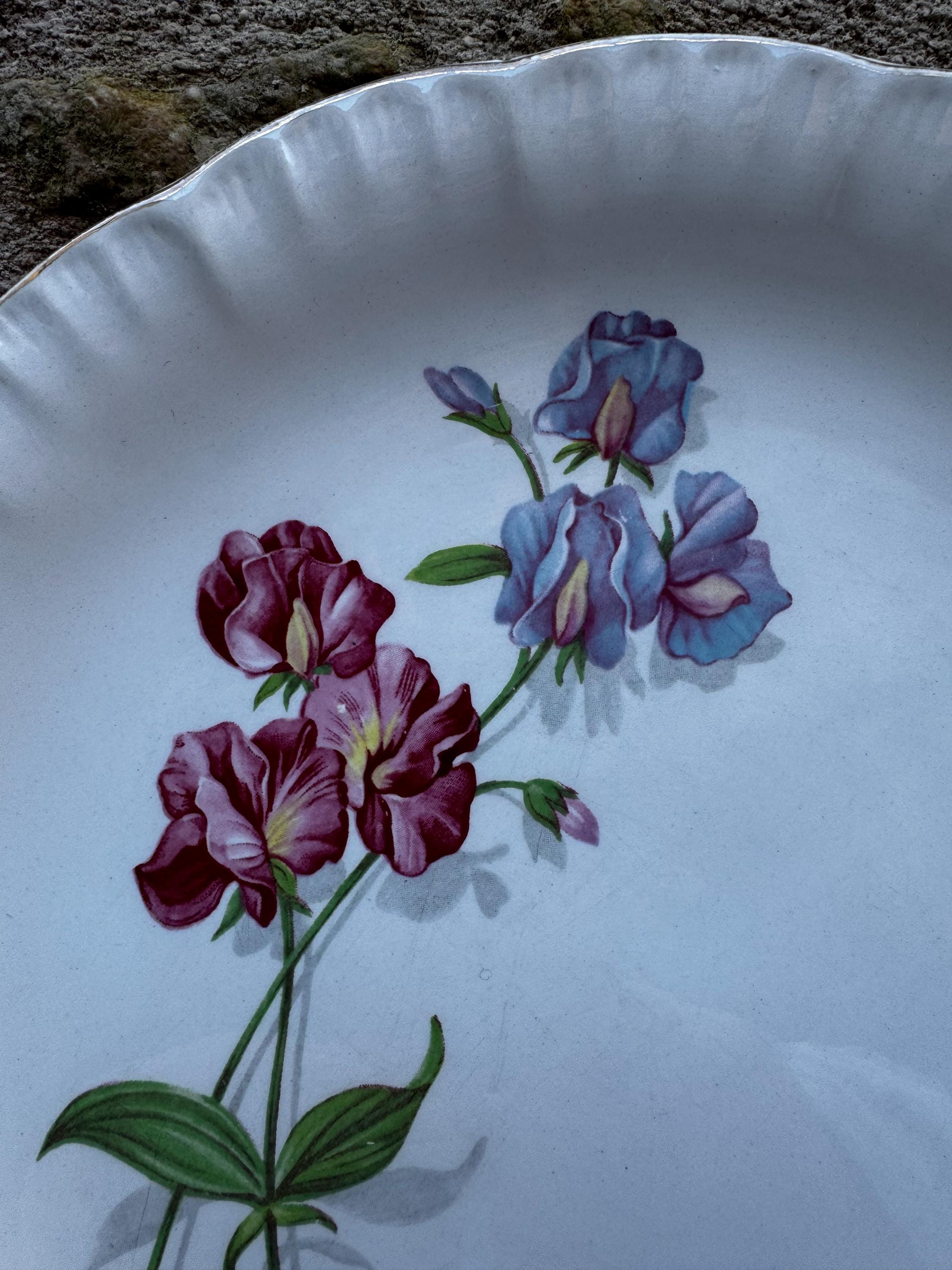8 antique Digoin & Sarreguemines plates – Cléo pattern