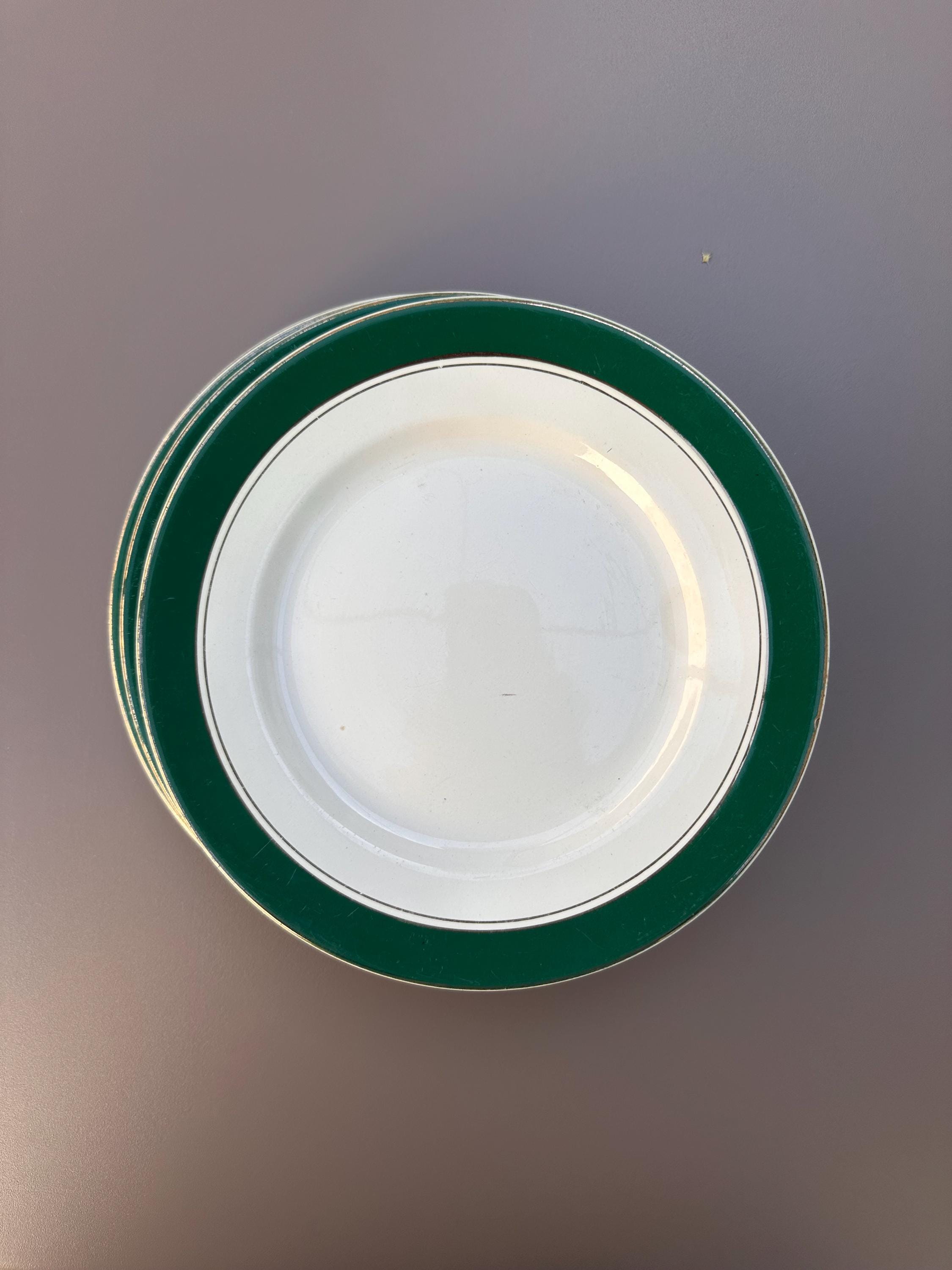 assiettes à dessert anciennes Digoin & Sarreguemines – Modèle Savoie lot de 9