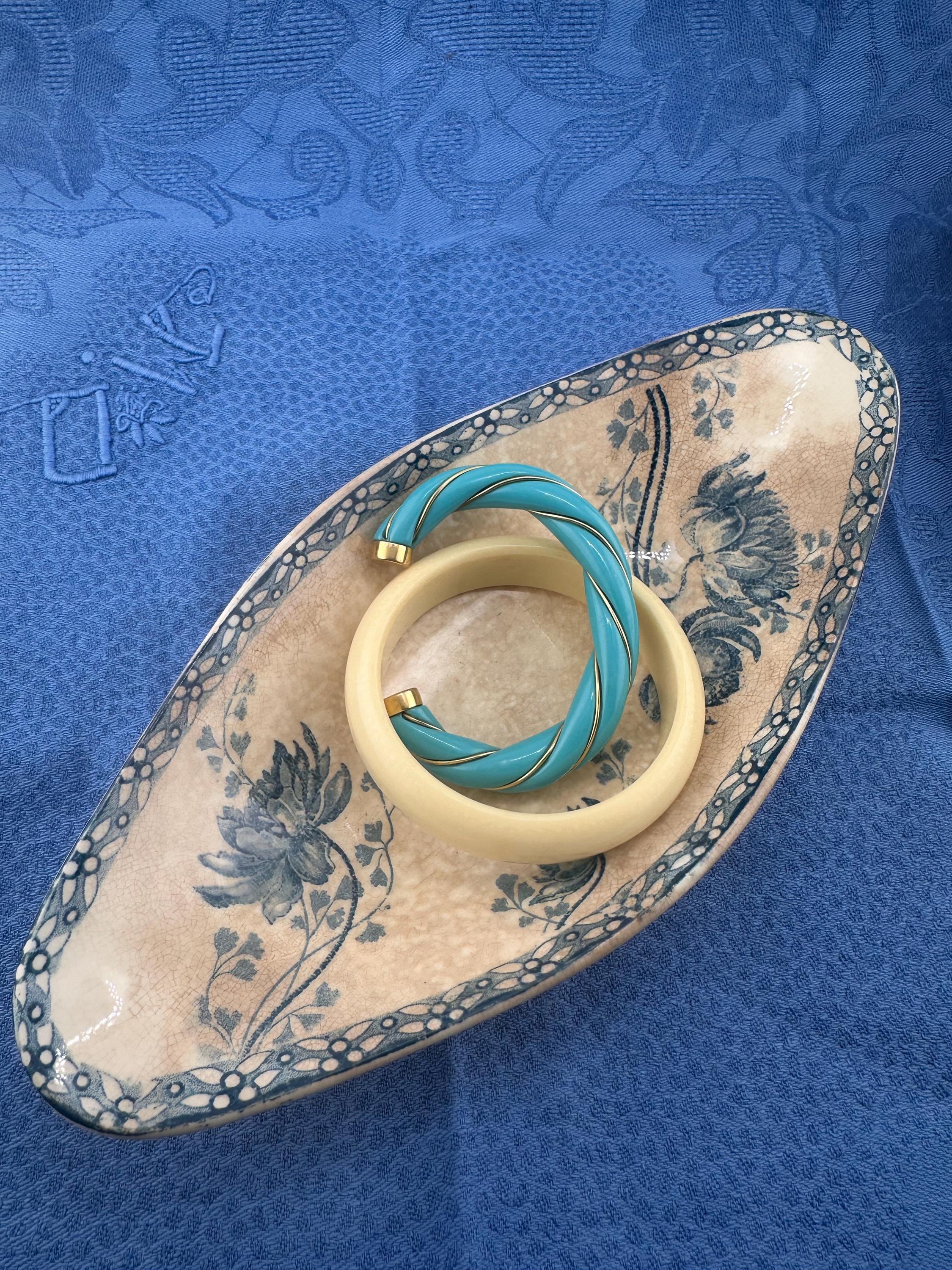 Duo de Raviers Vintage Sarreguemines "Royat" et Lunéville K&G "Versailles"