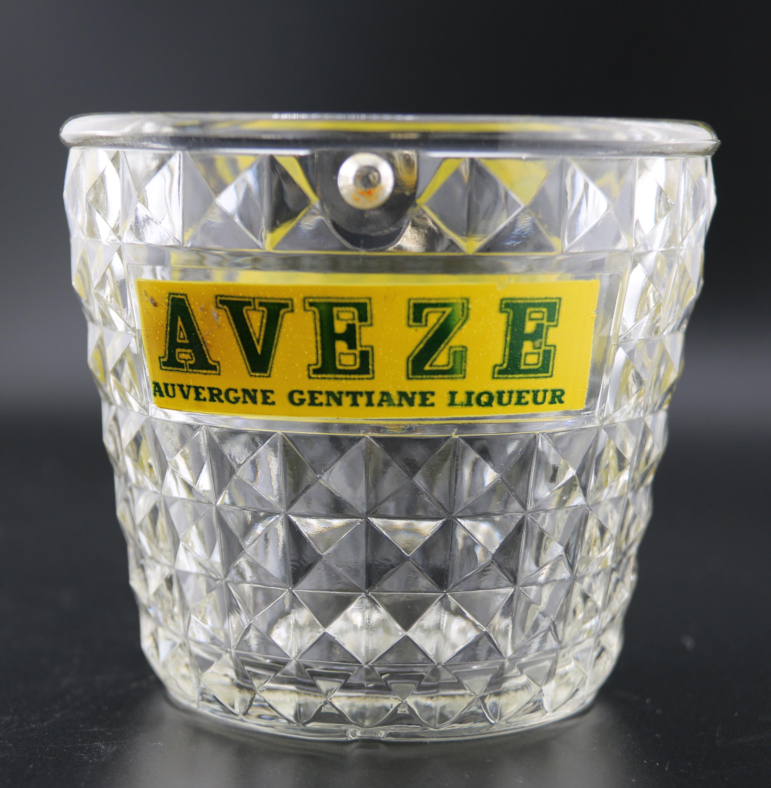 Seau à glaçons publicitaire Avèze – Style bistrot vintage