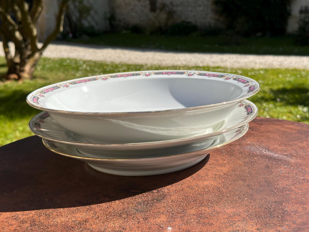 Grand plat creux Bernardaud Limoges – Porcelaine ancienne