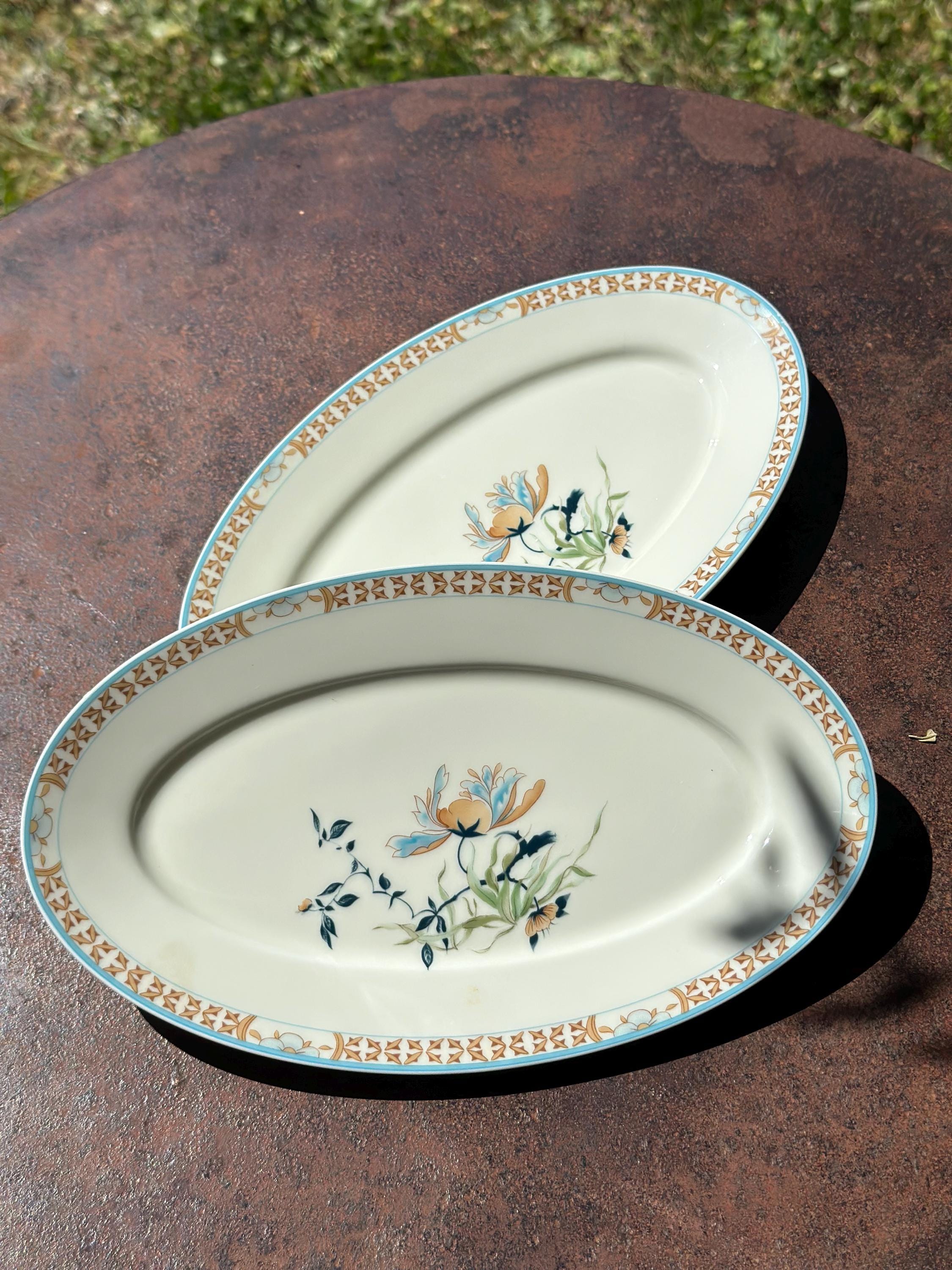 Duo de Raviers en Porcelaine de Limoges - Jammet Seignolles - Modèle "Manille" - Lot de 2 - Vintage France