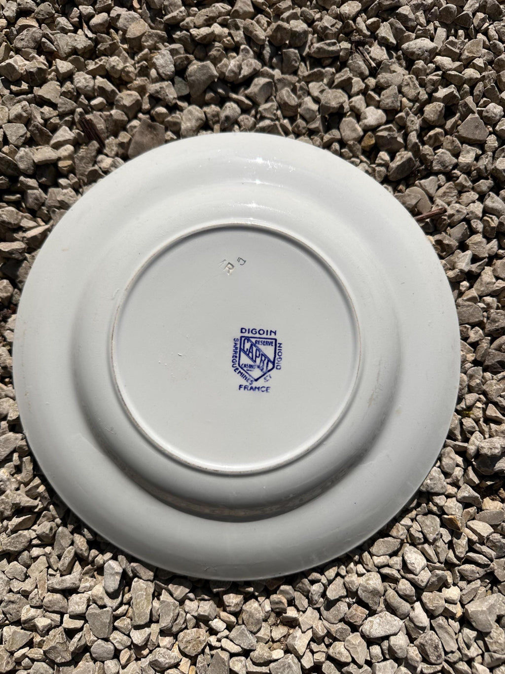 Grand plat rond ancien Sarreguemines – Modèle Capri