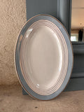 Raviers coupelles Vintage Lunéville K&G – Modèle Art Déco Demi-Porcelaine à Filets Or et Bande Bleue – France, Années 30/40 - lot de 2
