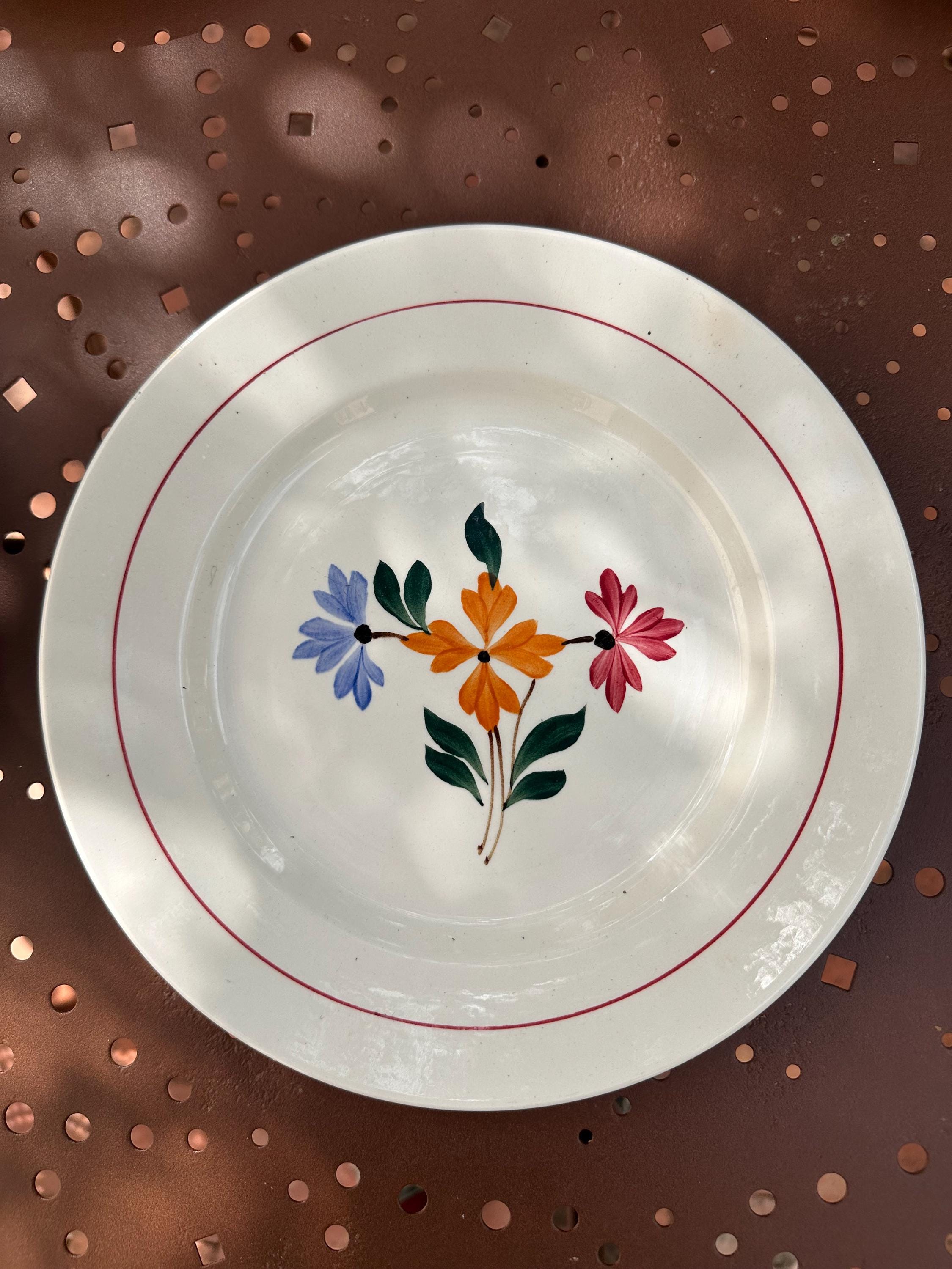 Antique Ceranord Saint-Amand Plates – Alma Pattern Set of 6