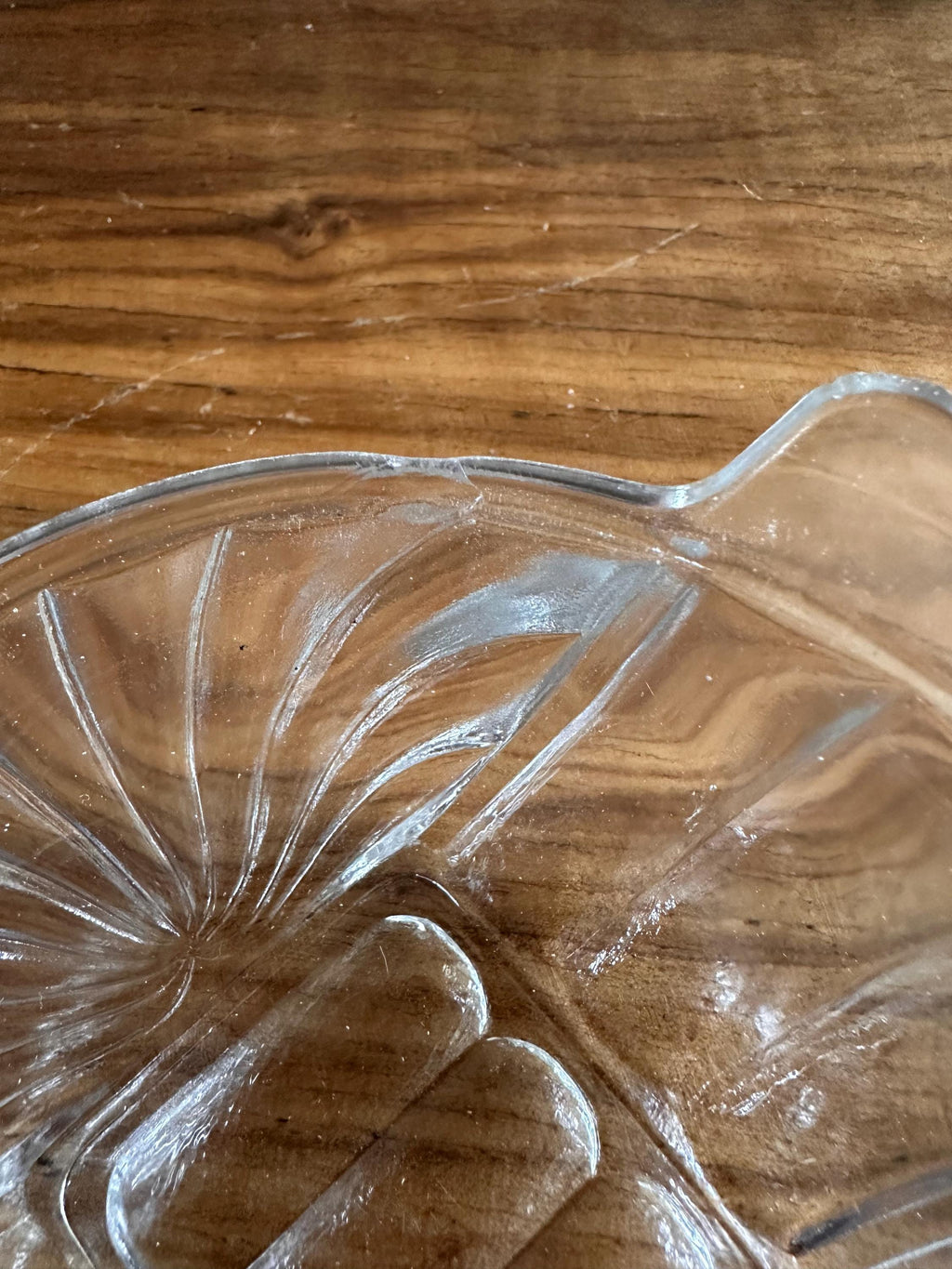 Lot de 4 Ramequins Vintage en Verre Moulé à Oreilles - Style Art Déco