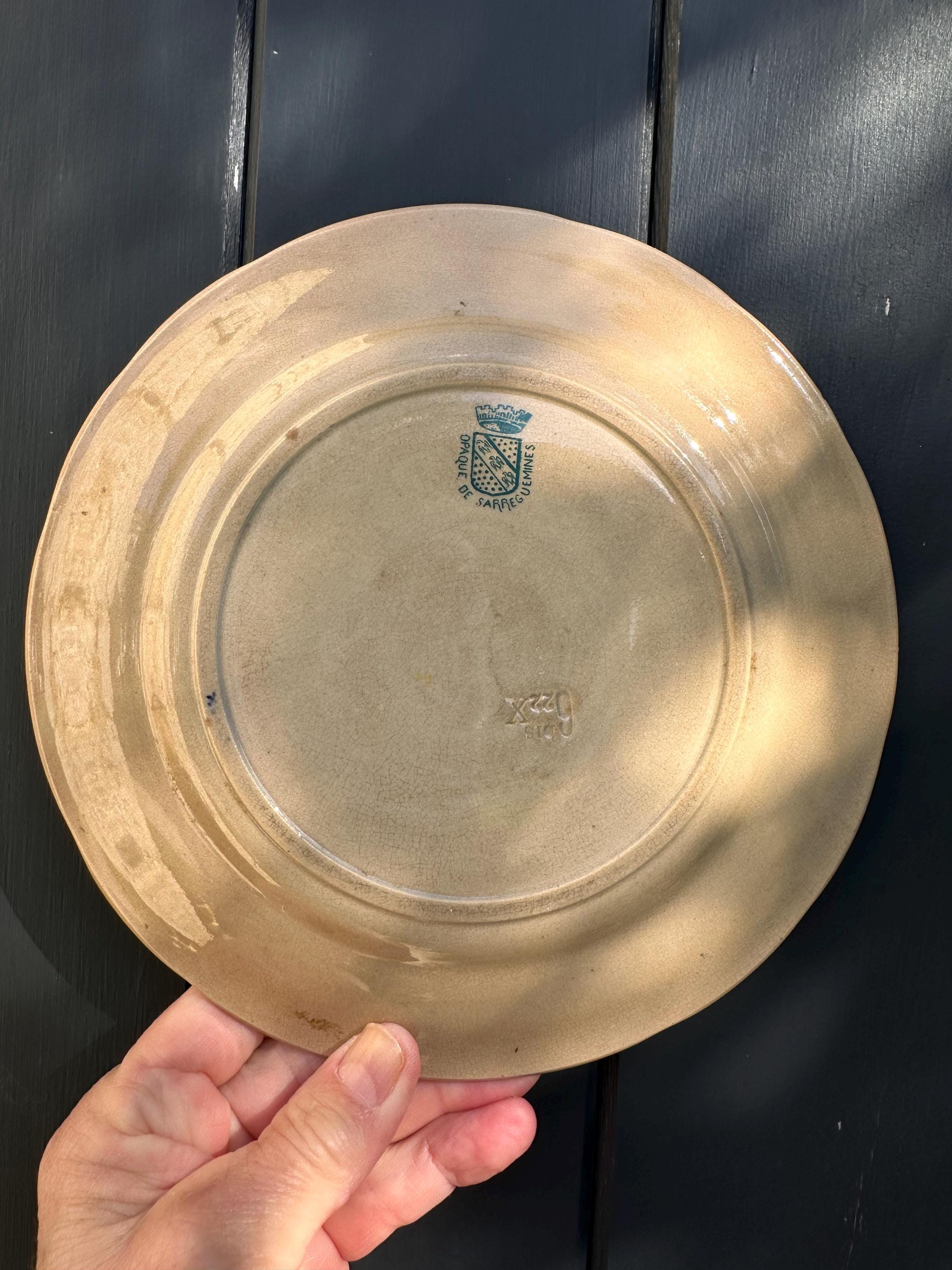 Lot de 3 Assiettes Parlantes Sarreguemines "La Vie Militaire" – Fin XIXe