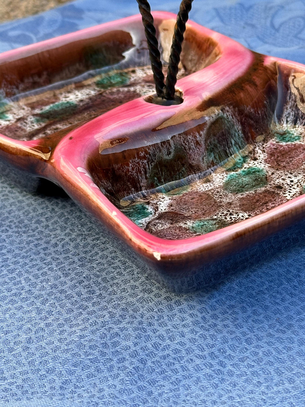 Plat à compartiments vintage en céramique de Vallauris