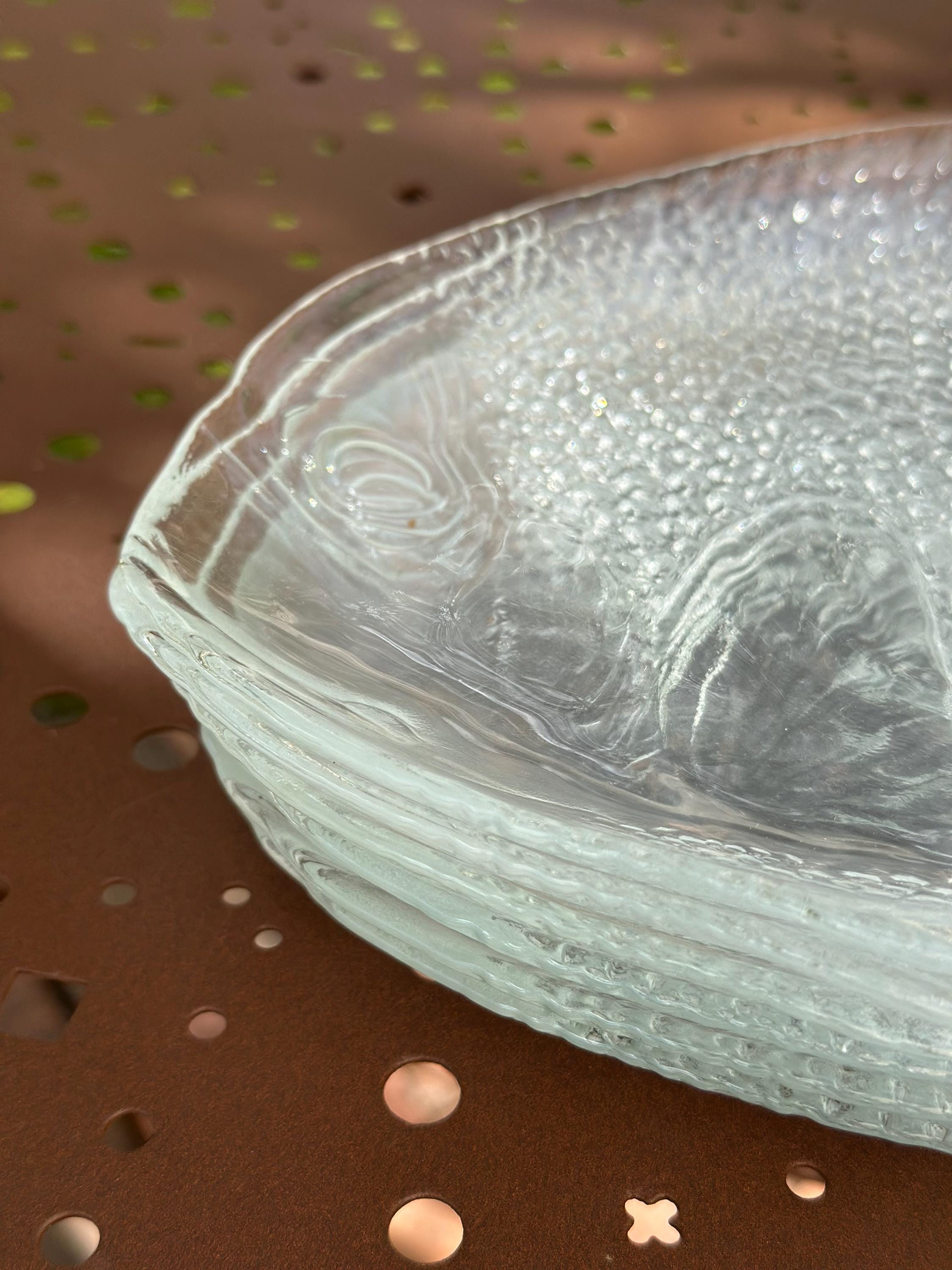 Vintage Arcoroc Fish Set – 1 large platter and 6 plates
