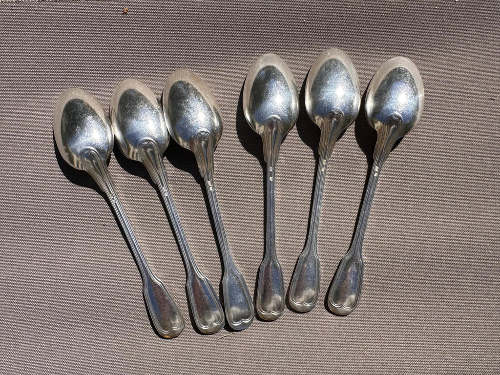 Petites Cuillères Charles Roux Paris en Métal Argenté  - Modèle Filet Vieux Paris - Orfèvrerie française