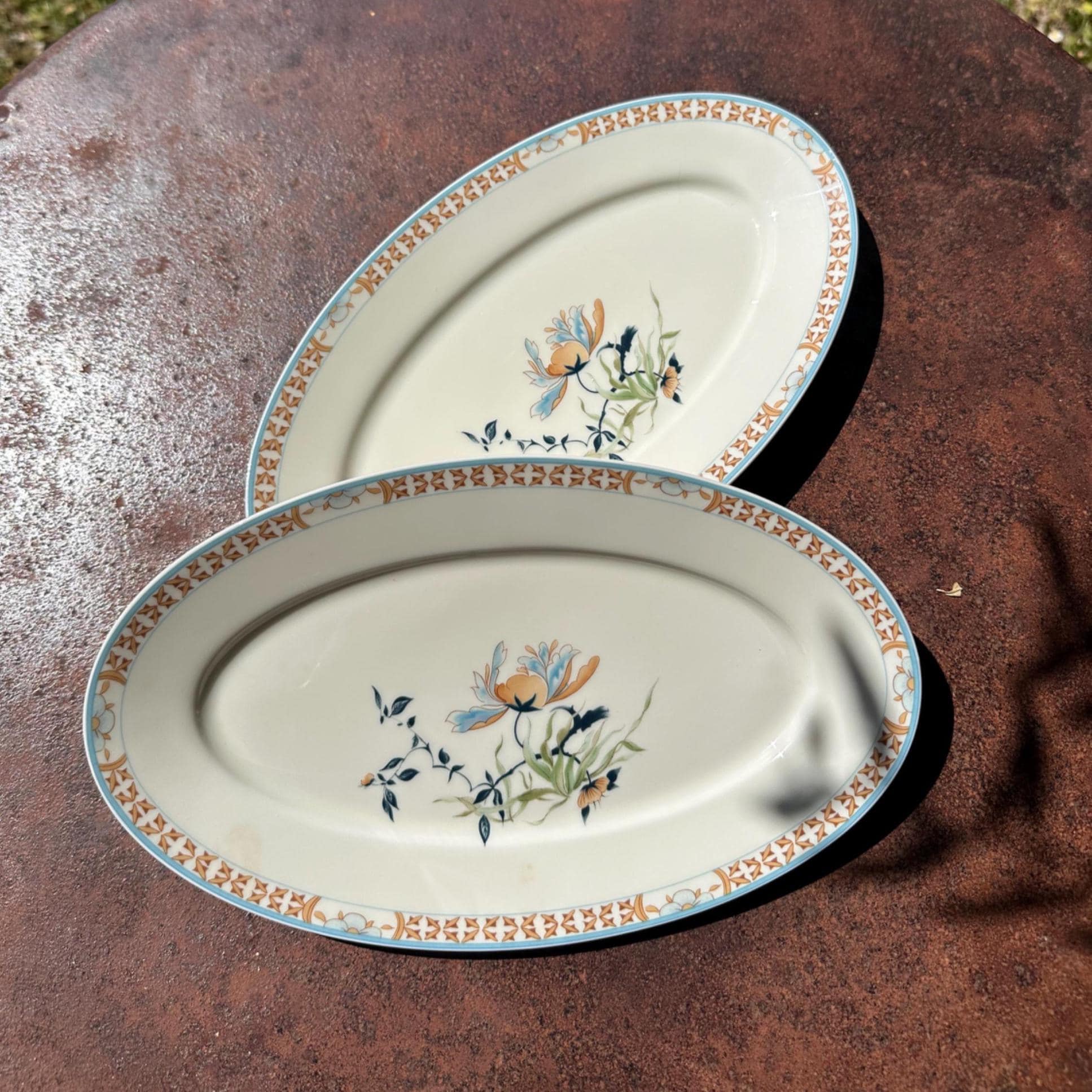 Duo de Raviers en Porcelaine de Limoges - Jammet Seignolles - Modèle "Manille" - Lot de 2 - Vintage France