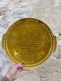 Grand plat à oreilles en faïence de Gien – Décor Château de Chambord