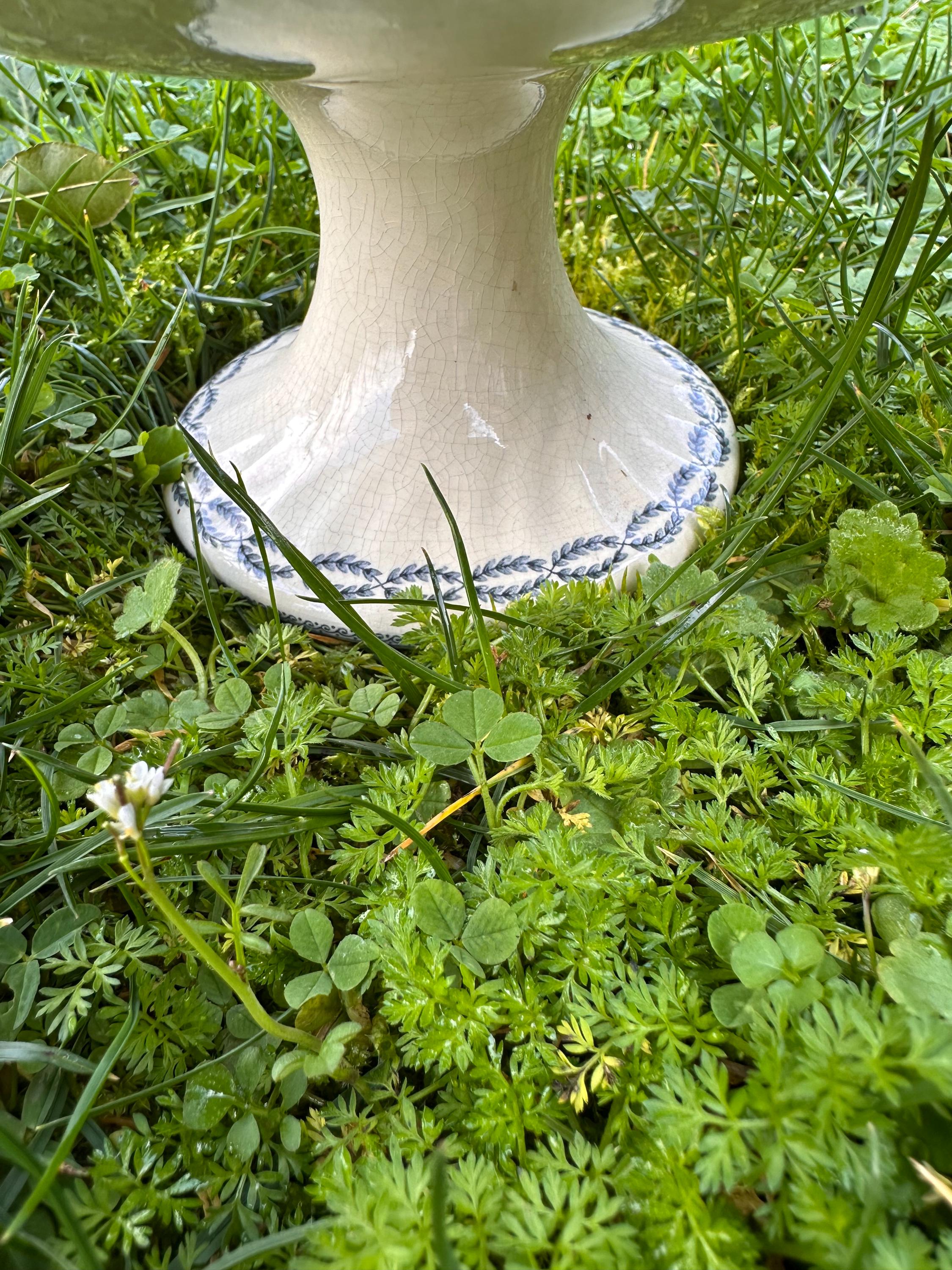 Antique Sarreguemines earthenware compote dish – Nobilis model