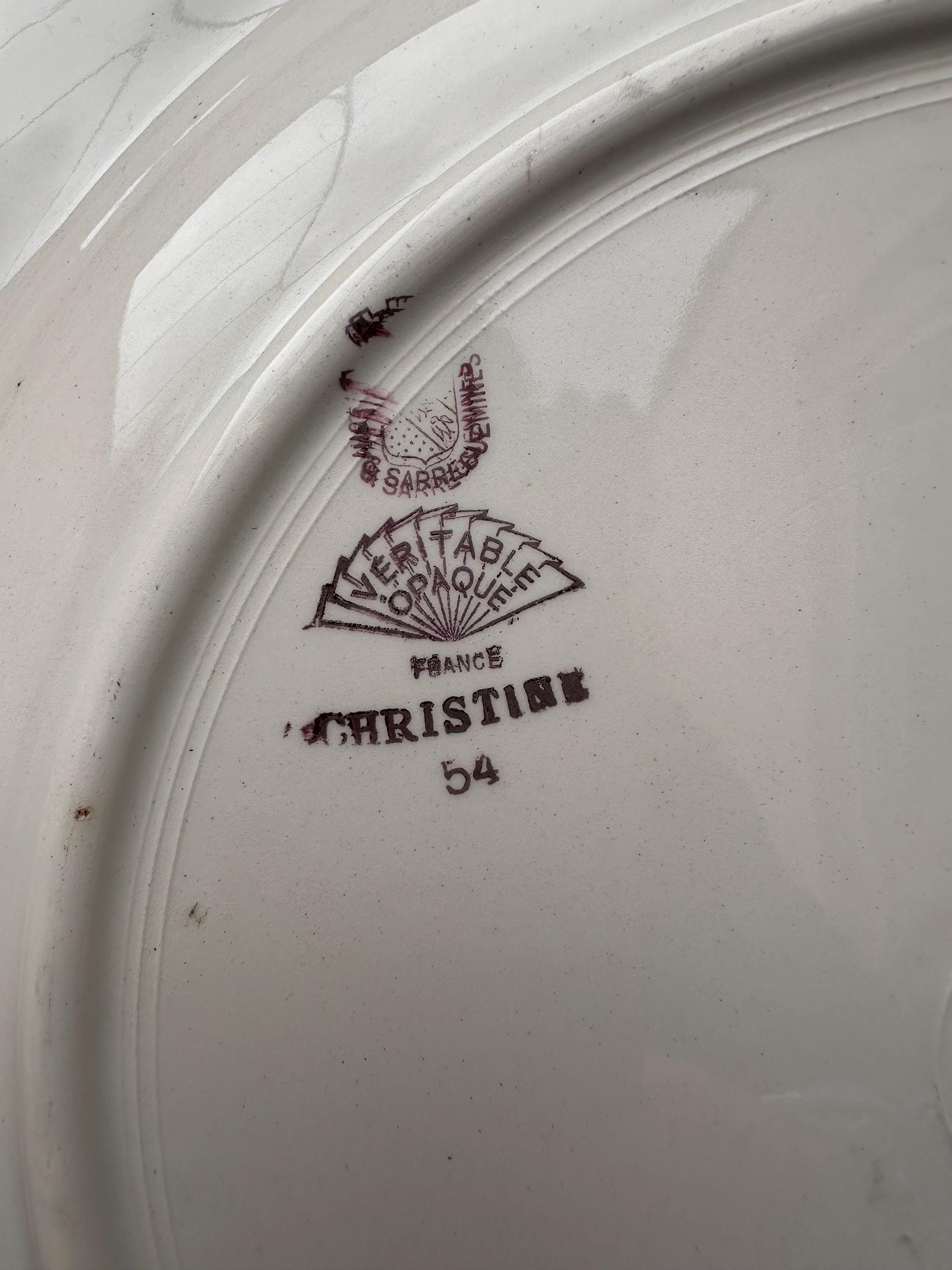 Vintage Digoin & Sarreguemines Serving Dish – Christine Model