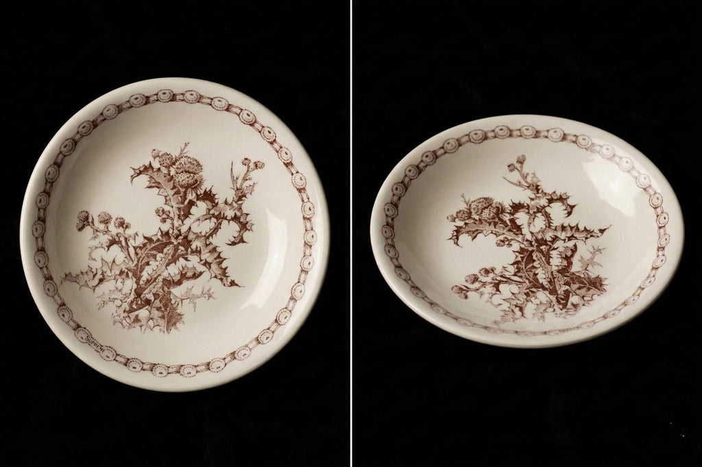Lot de 7 Assiettes Calottes Gien "Suprême", Pasta Bowls Vintage