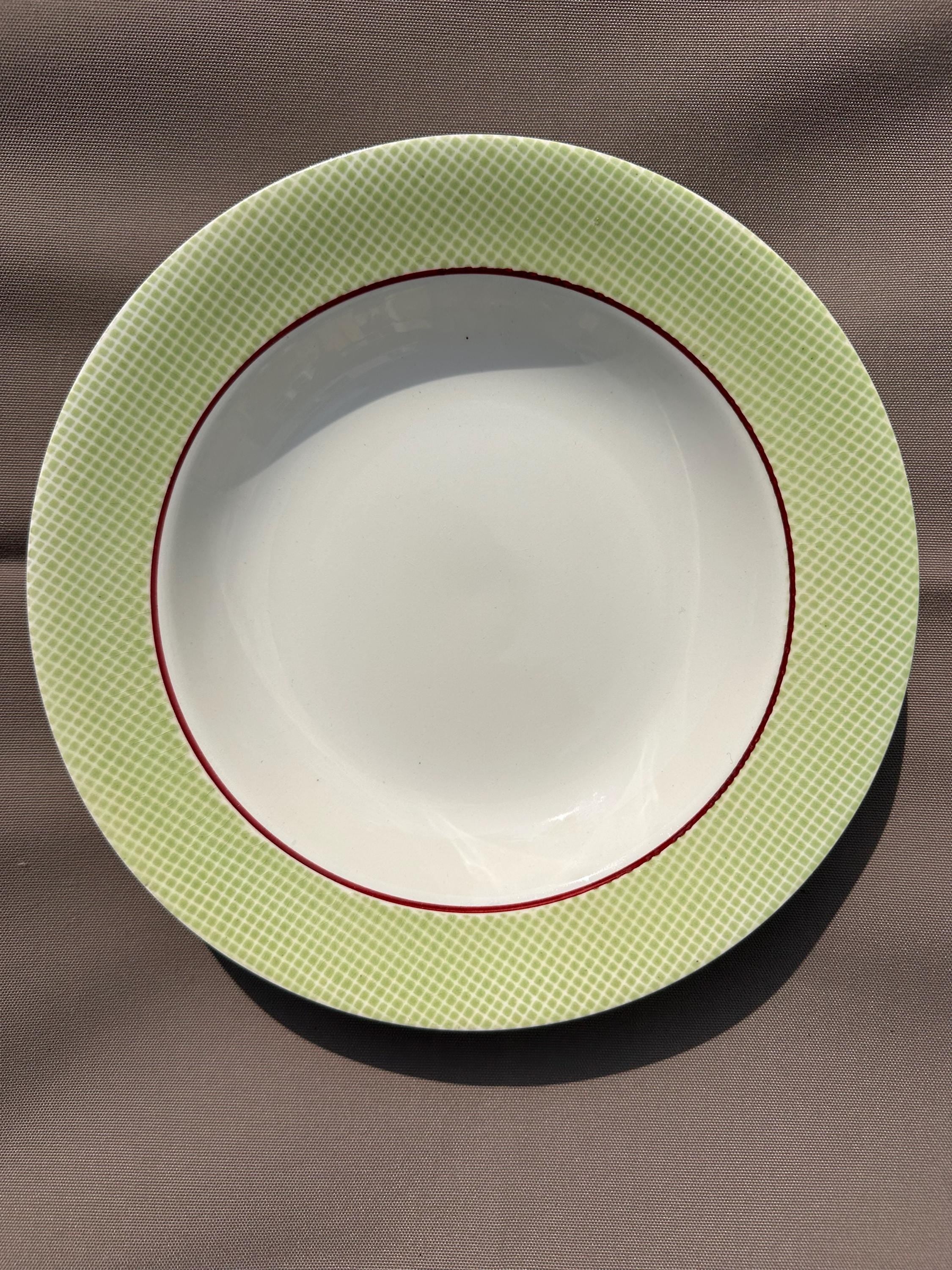 6 assiettes creuses anciennes Salins – Modèle Isoard
