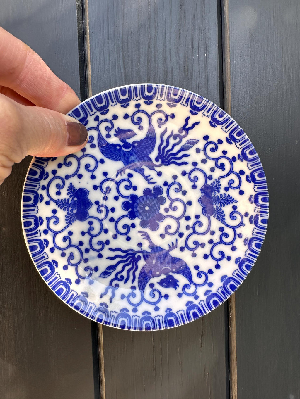 Petites assiettes  Vintage made in Japan en Porcelaine Bleue & Blanche – Assiettes à pain chic  –Art de la Table Japonais - lot de 4
