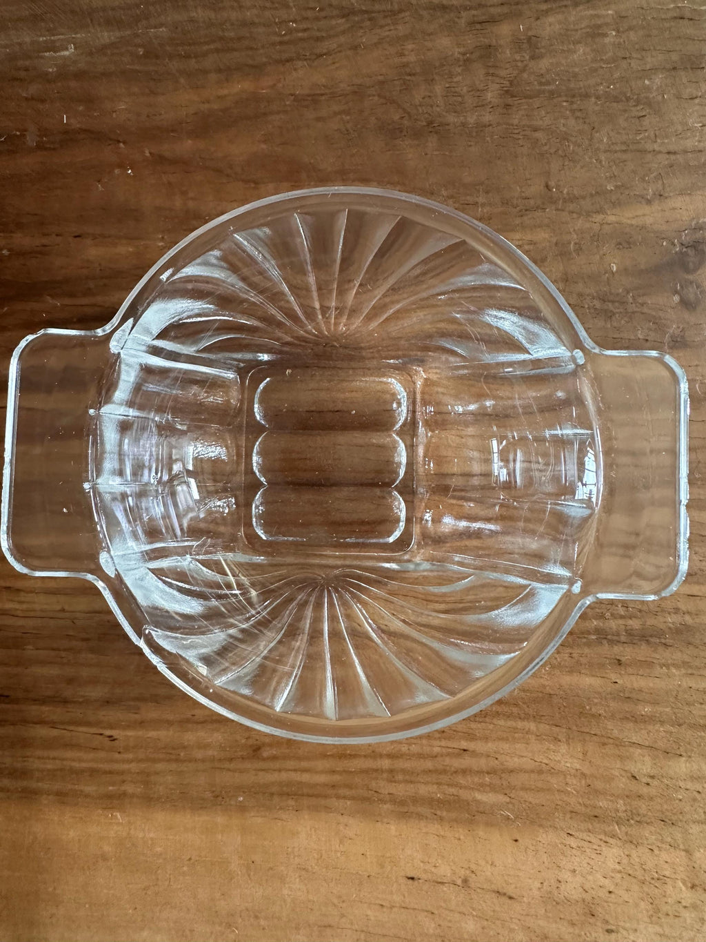 Lot de 4 Ramequins Vintage en Verre Moulé à Oreilles - Style Art Déco