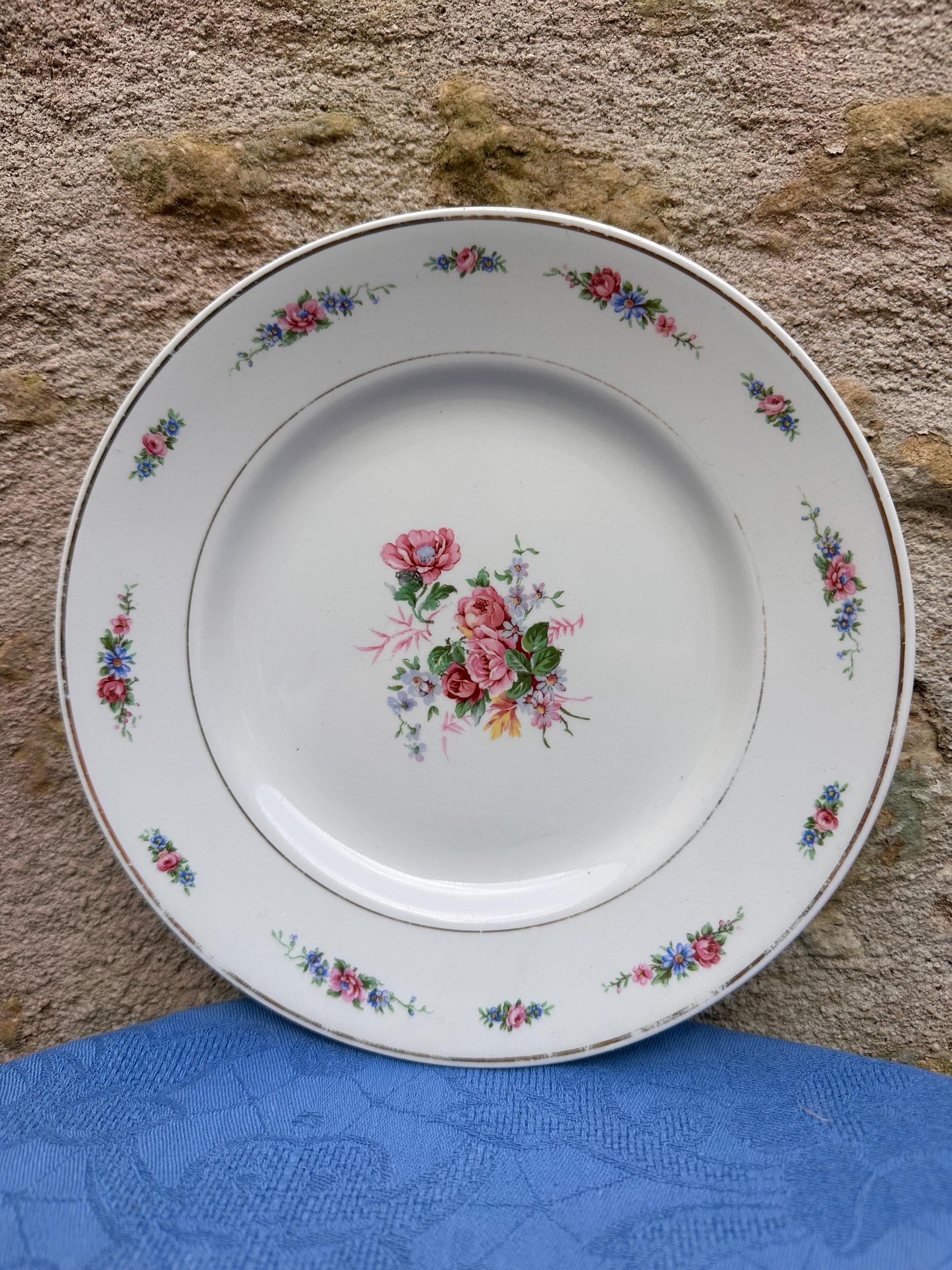6 assiettes anciennes Moulin des Loups – Modèle Gascogne