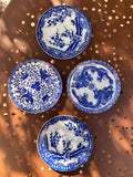 Petites assiettes  Vintage made in Japan en Porcelaine Bleue & Blanche – Assiettes à pain chic  –Art de la Table Japonais - lot de 4