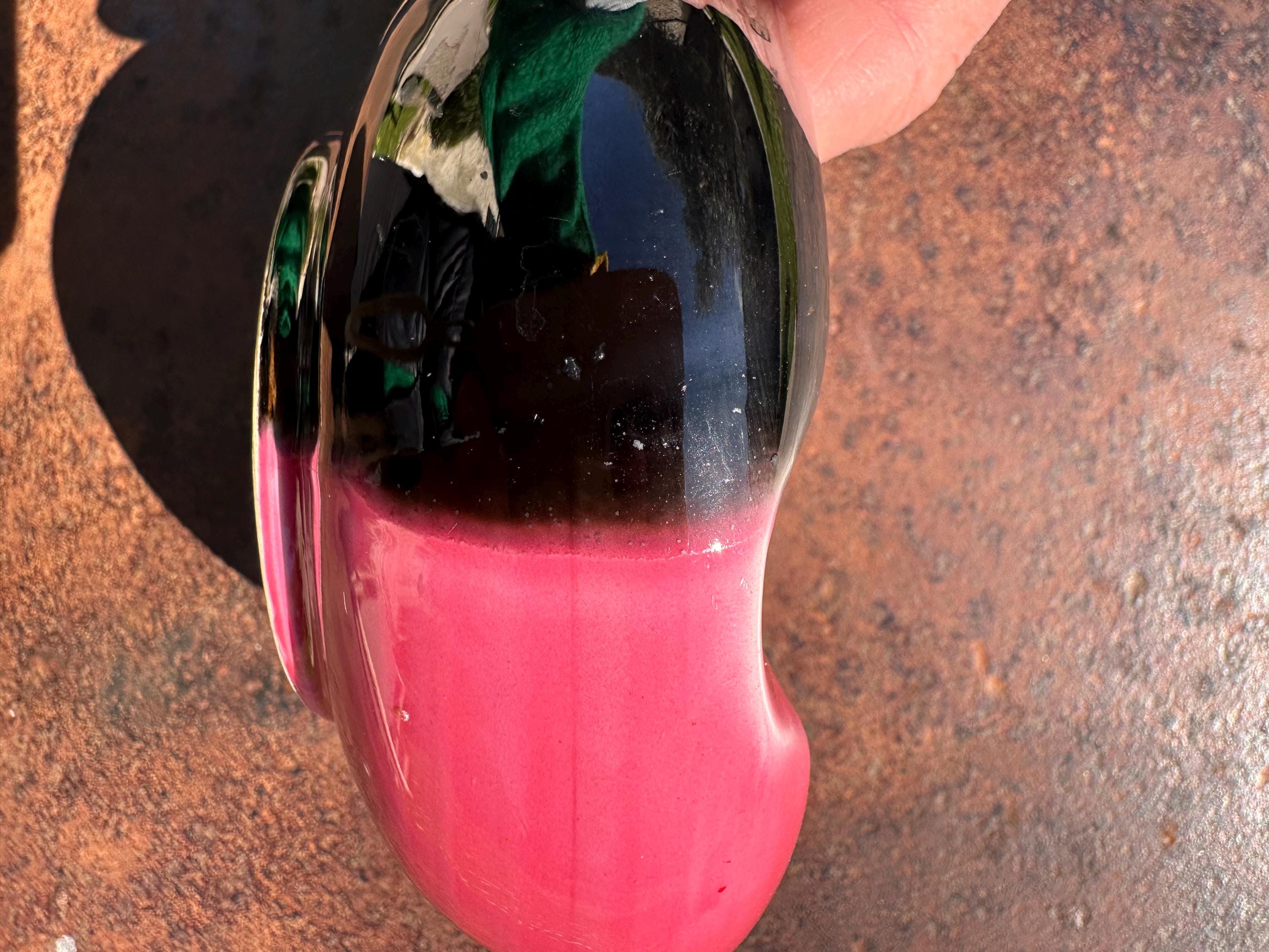 Vintage Vallauris pink and black ashtray – Mid-Century Design
