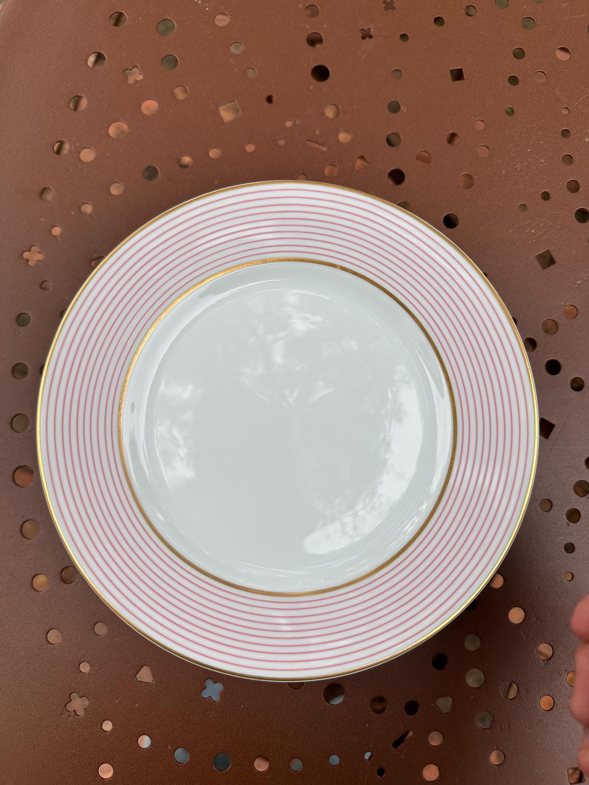 6 assiettes à dessert Raynaud Limoges – Modèle Céralène