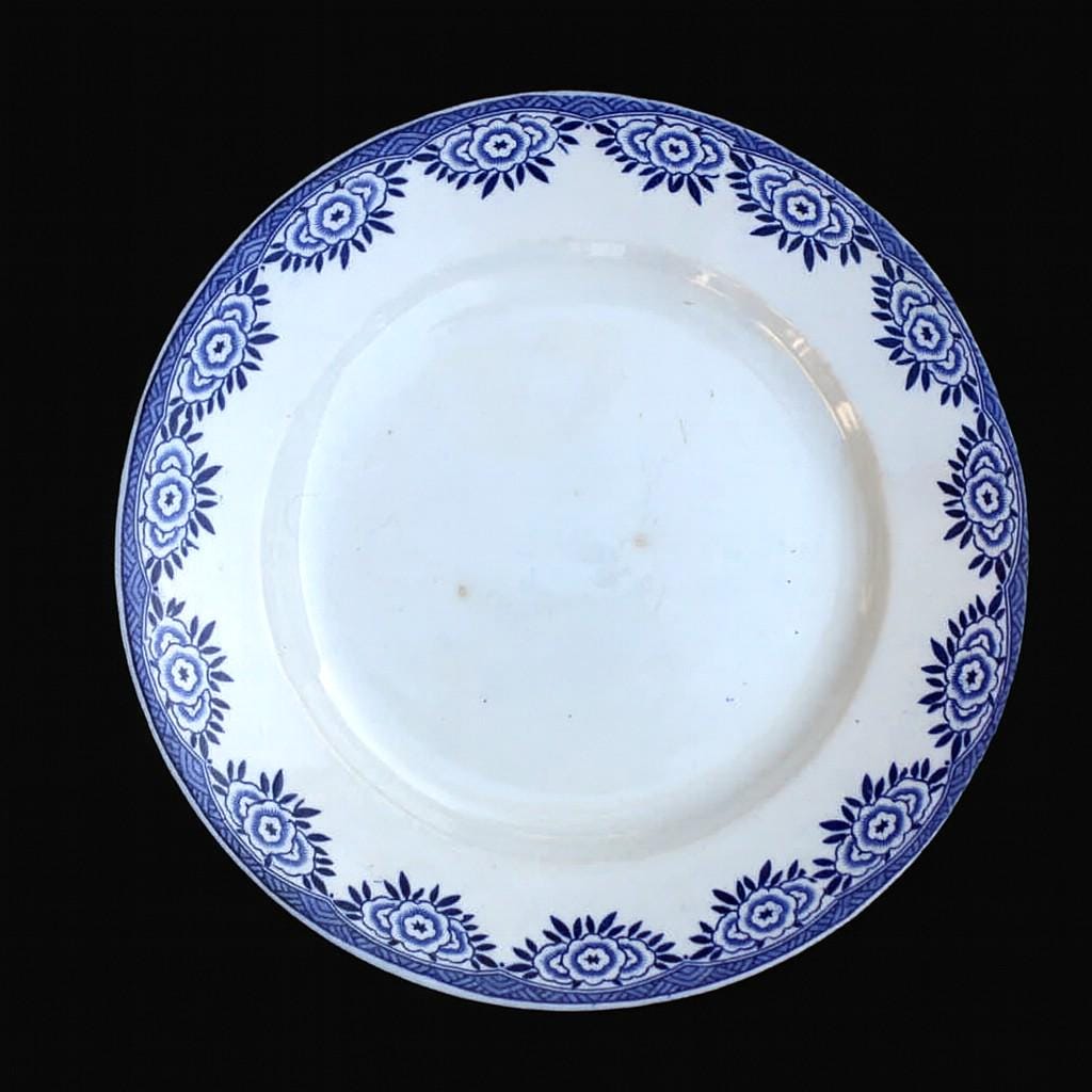 Grand plat rond ancien Sarreguemines – Modèle Capri