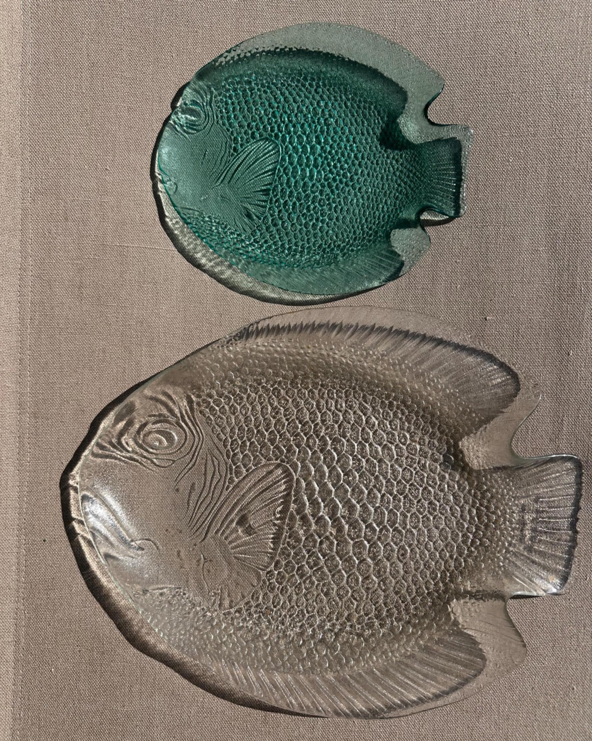 Vintage Arcoroc Fish Platter - Codec France Clear Pressed Glass – Large 70s "Fish" Serving Dish – Retro Tableware