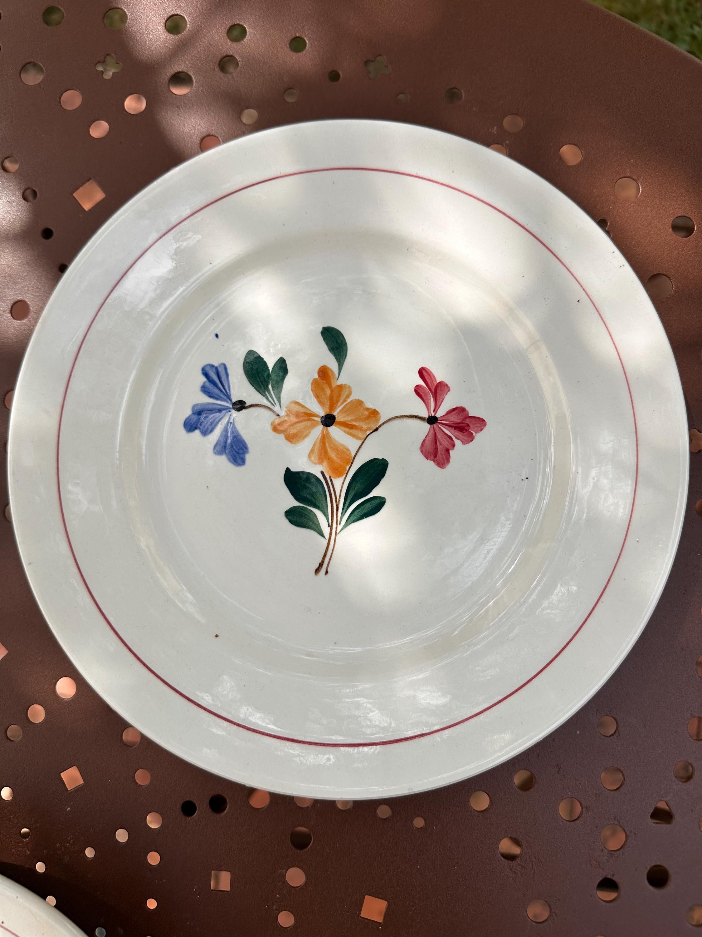 Antique Ceranord Saint-Amand Plates – Alma Pattern Set of 6