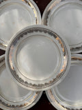 10 assiettes plates Villeroy & Boch – Frise dentelle dorée ancienne