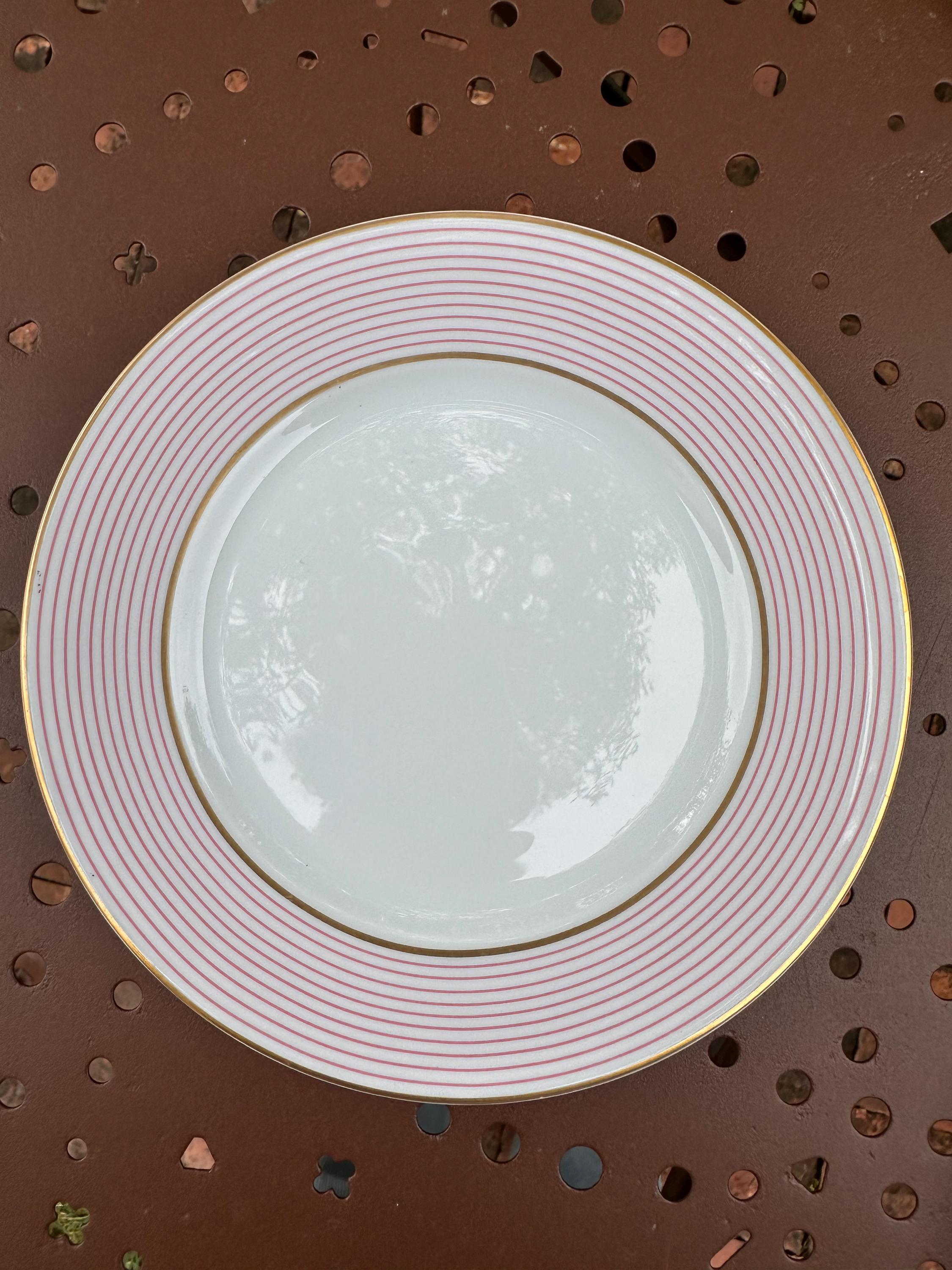 6 assiettes à dessert Raynaud Limoges – Modèle Céralène
