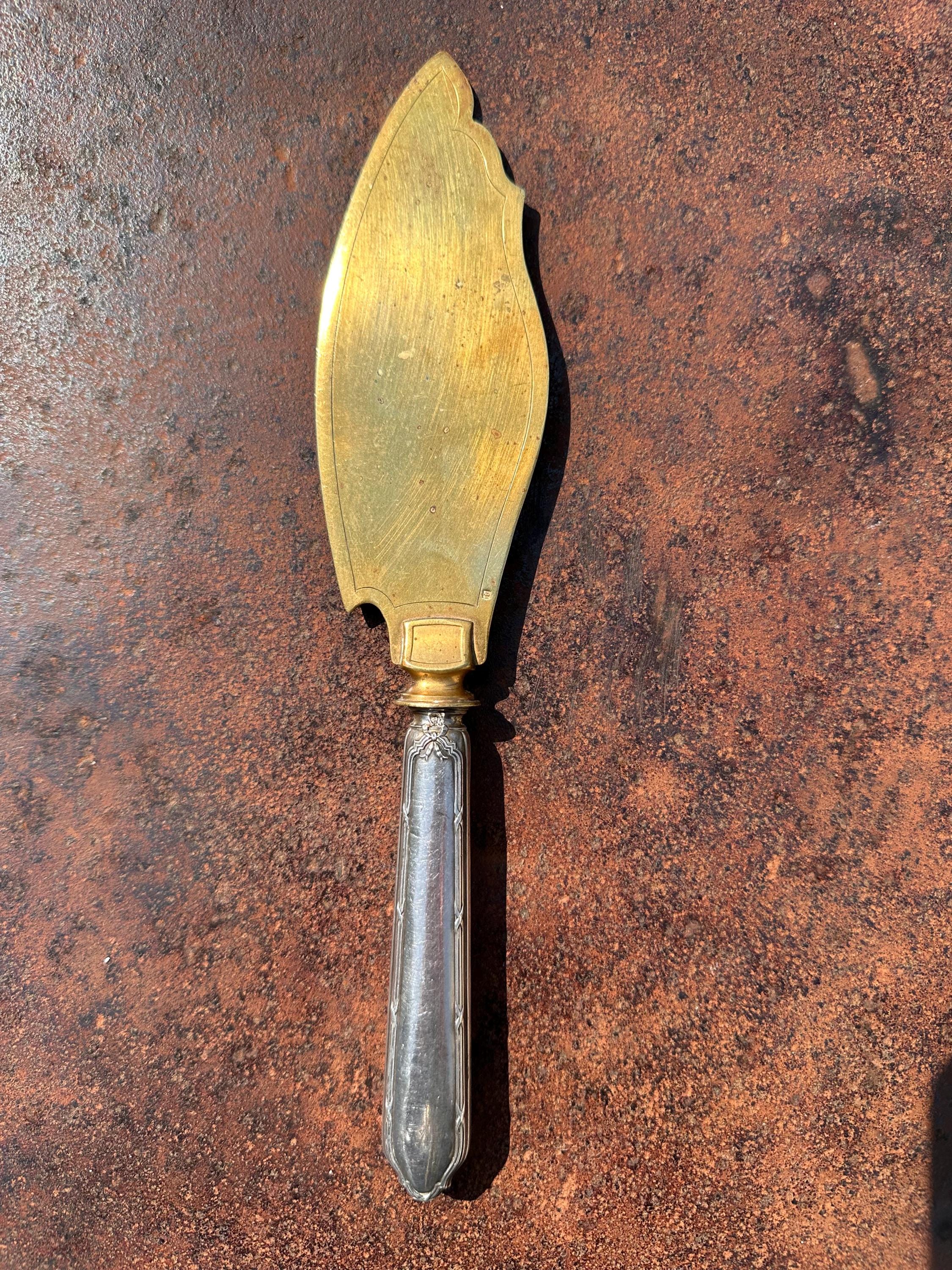 Pelle à gâteau de prestige en argent et vermeil – Fin XIXème