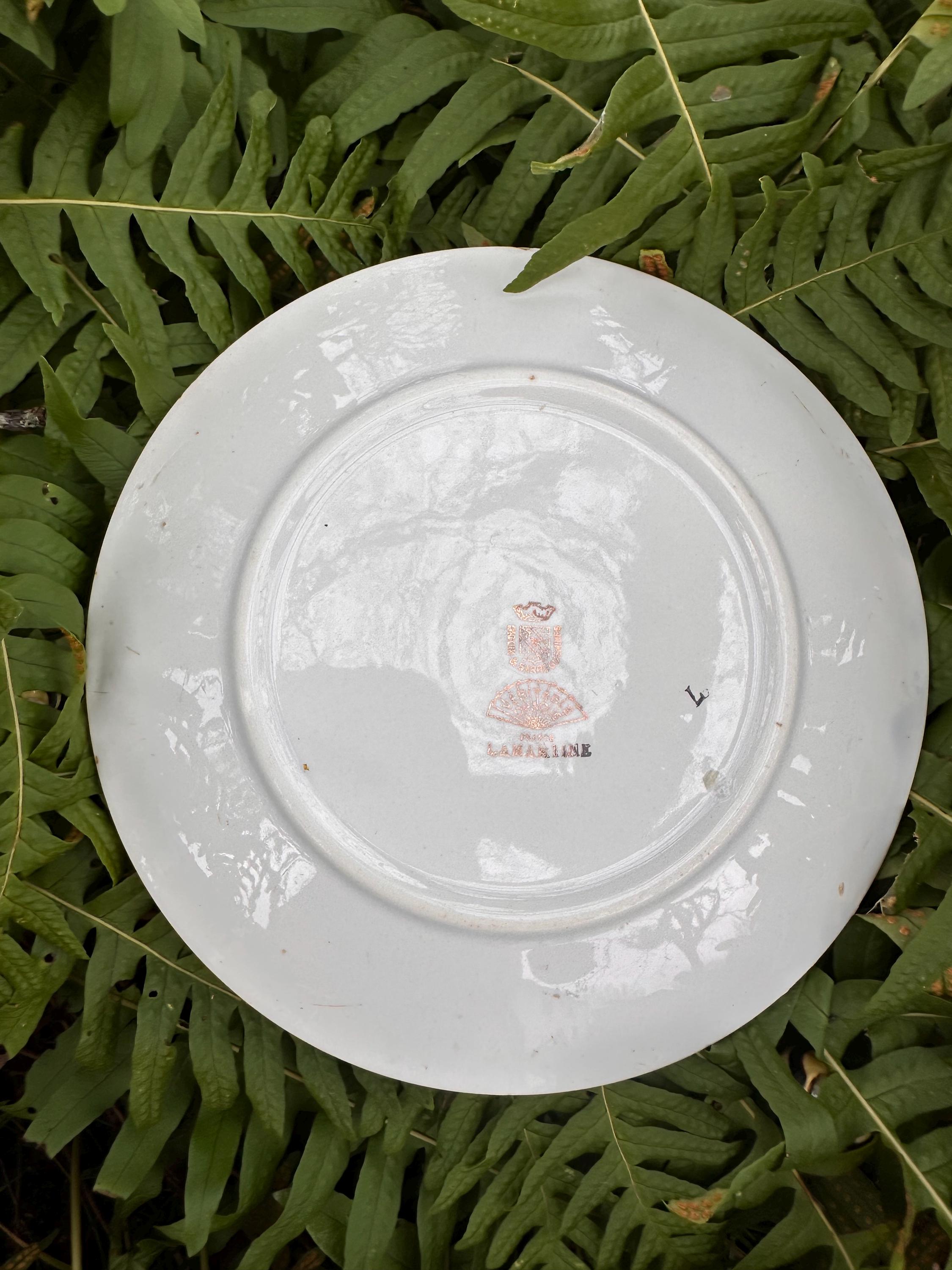 Set of 4 Digoin & Sarreguemines "Lamartine" Dessert Plates