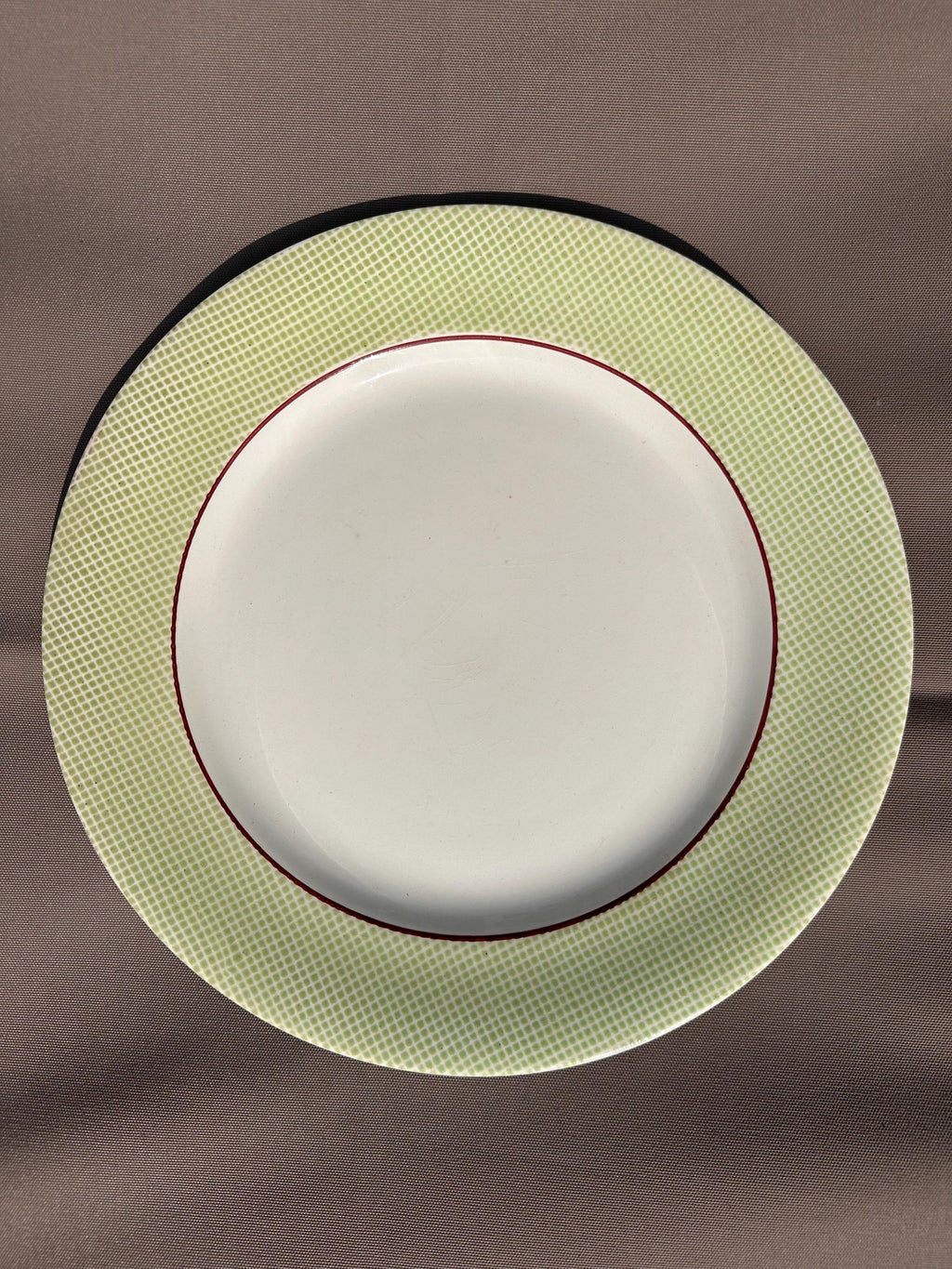 Plat à tarte Salins "Isoard" – Motif quadrillé vert, Ø 27 cm