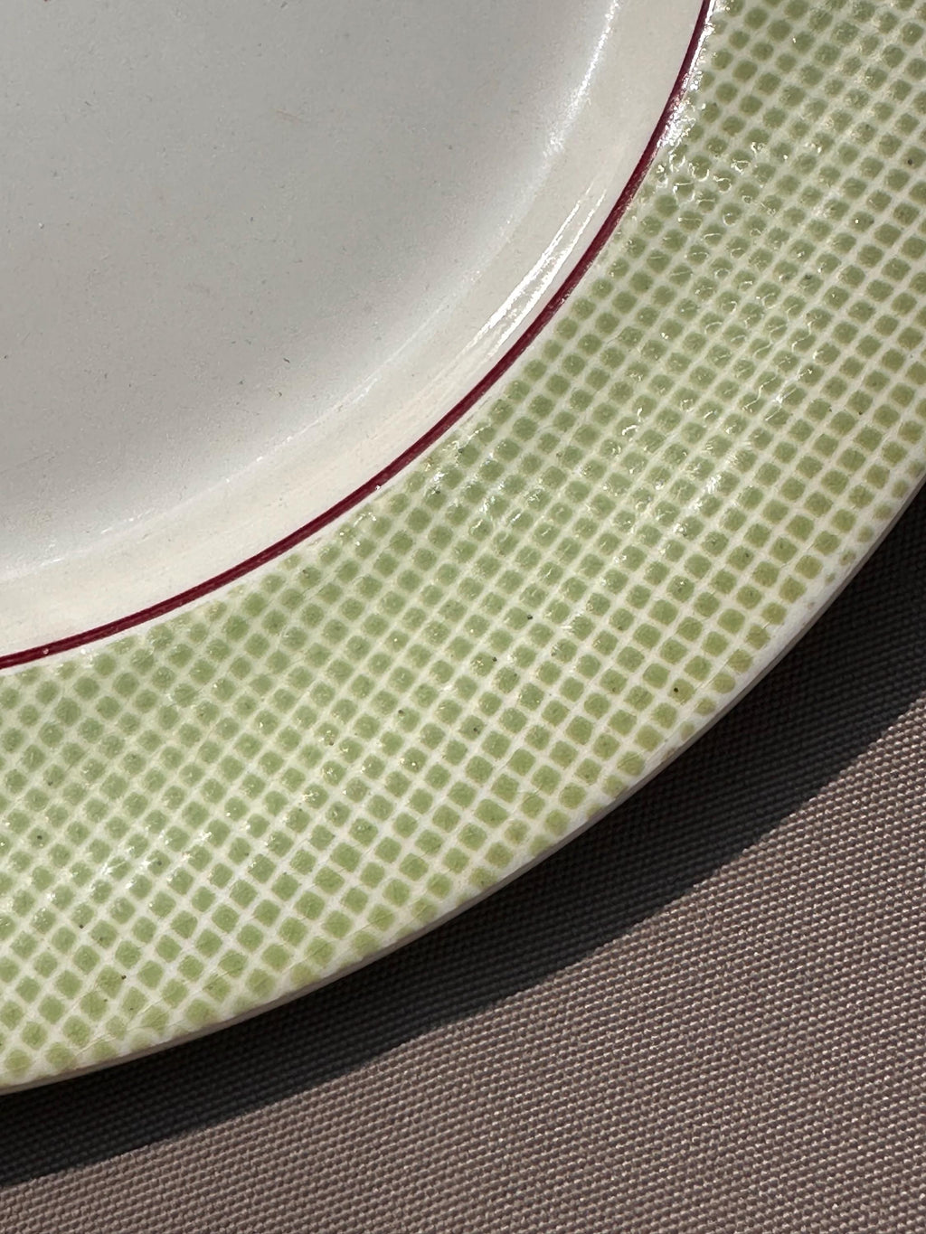 Plat à tarte Salins "Isoard" – Motif quadrillé vert, Ø 27 cm