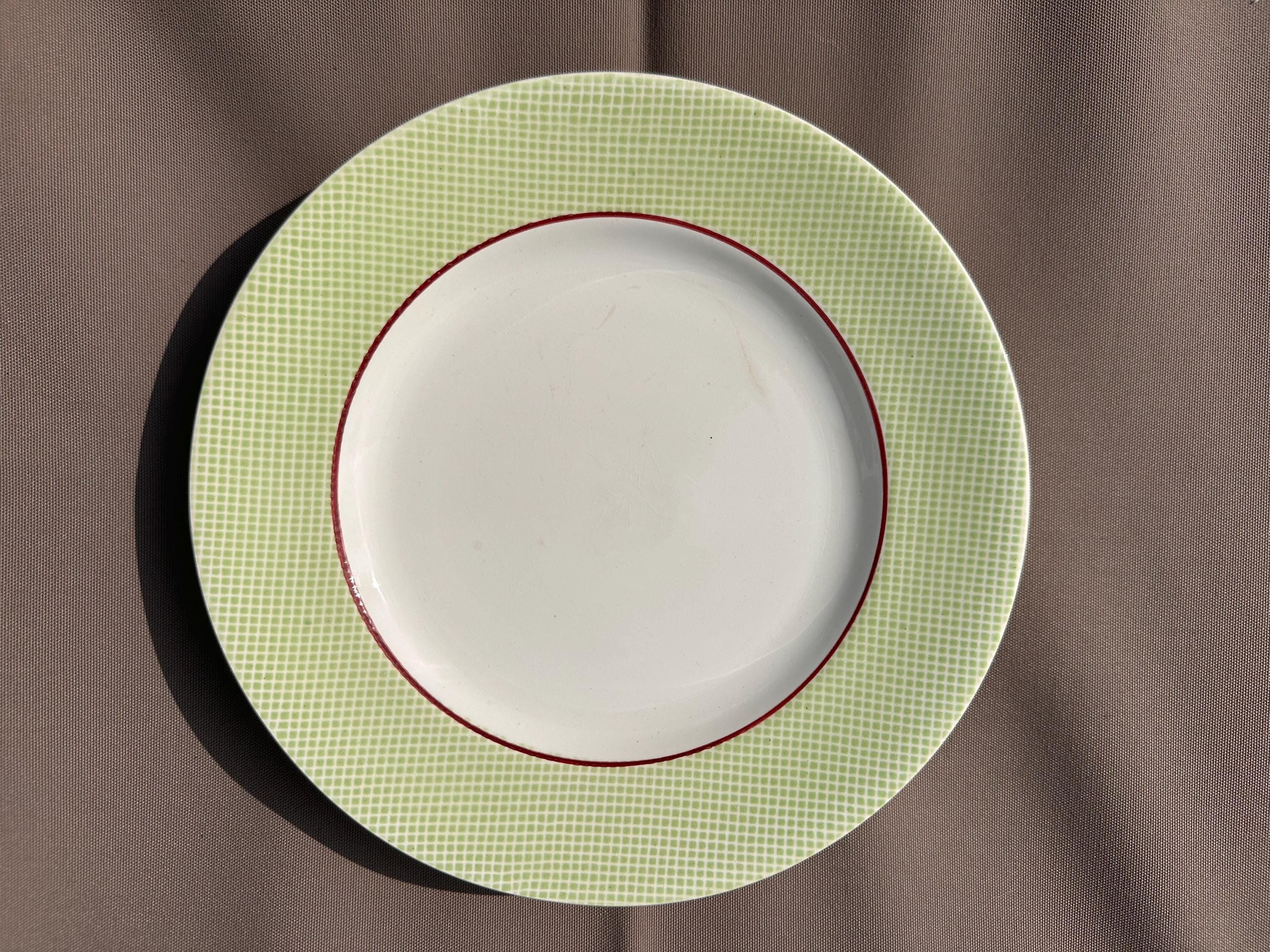 5 assiettes vintage en faïence de Salins – Modèle Izoard