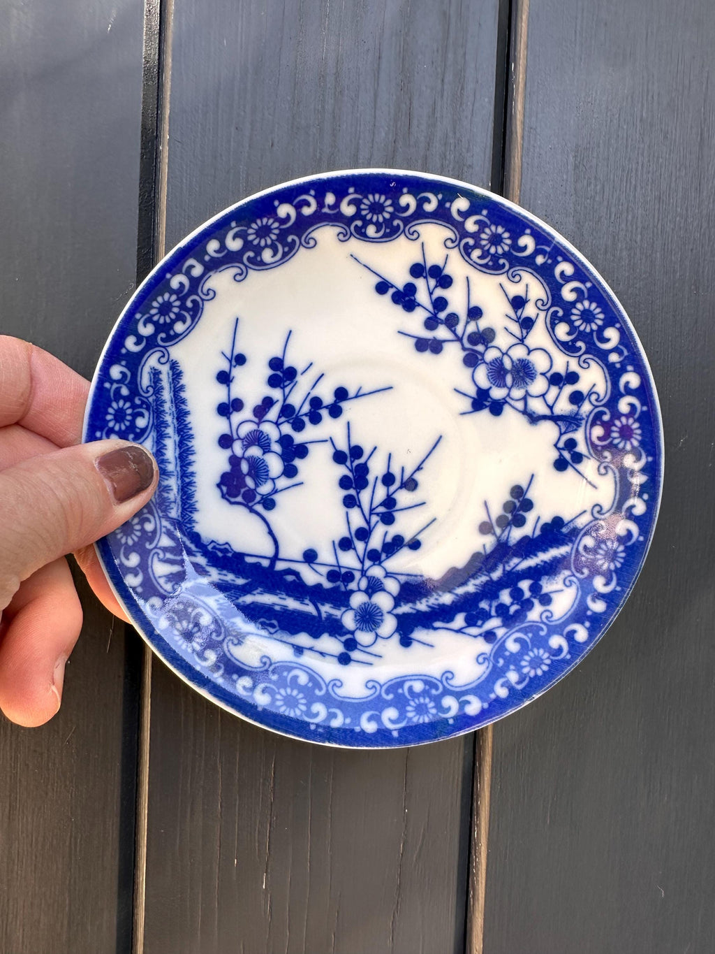 Petites assiettes  Vintage made in Japan en Porcelaine Bleue & Blanche – Assiettes à pain chic  –Art de la Table Japonais - lot de 4