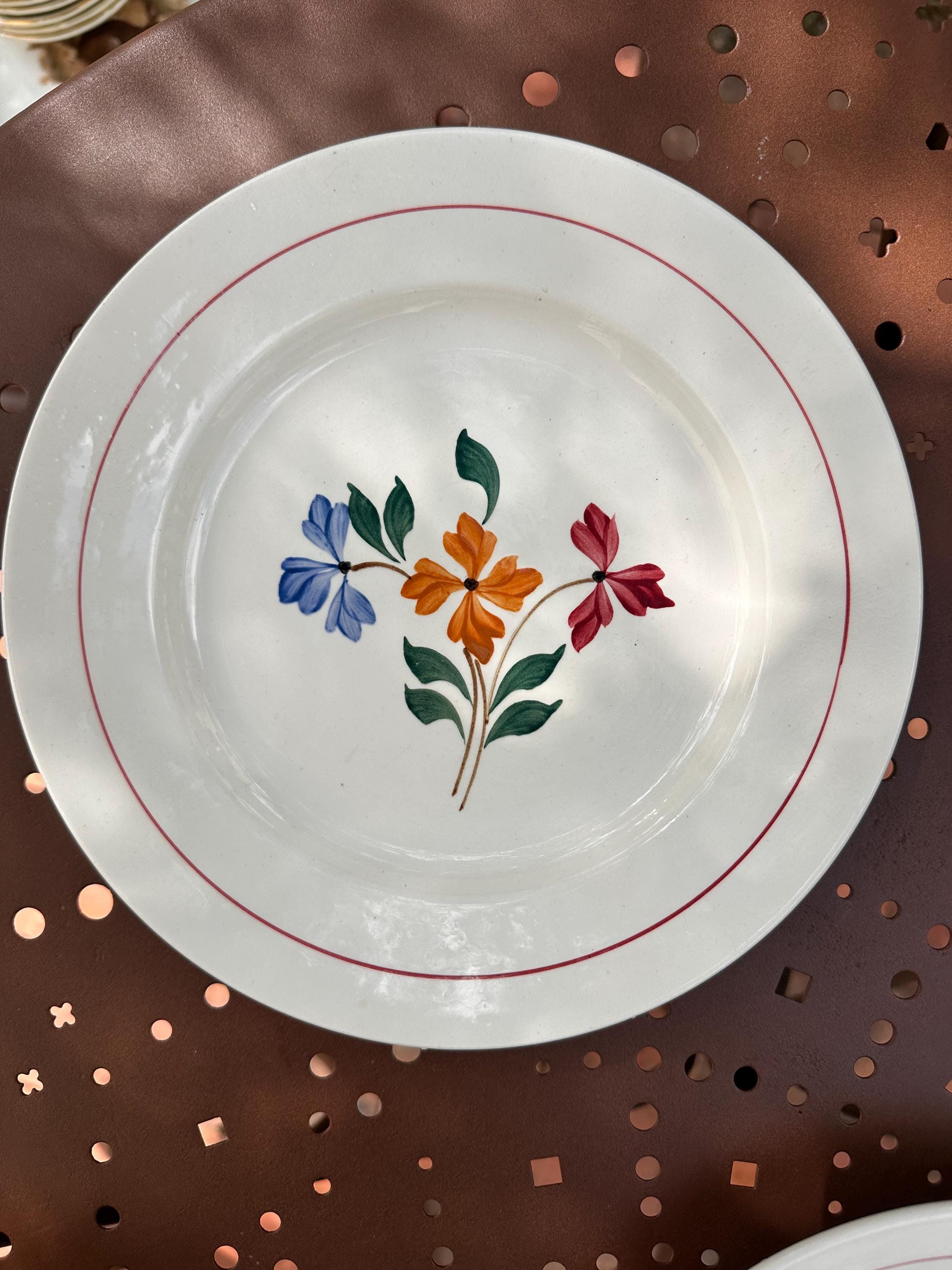 Antique Ceranord Saint-Amand Plates – Alma Pattern Set of 6