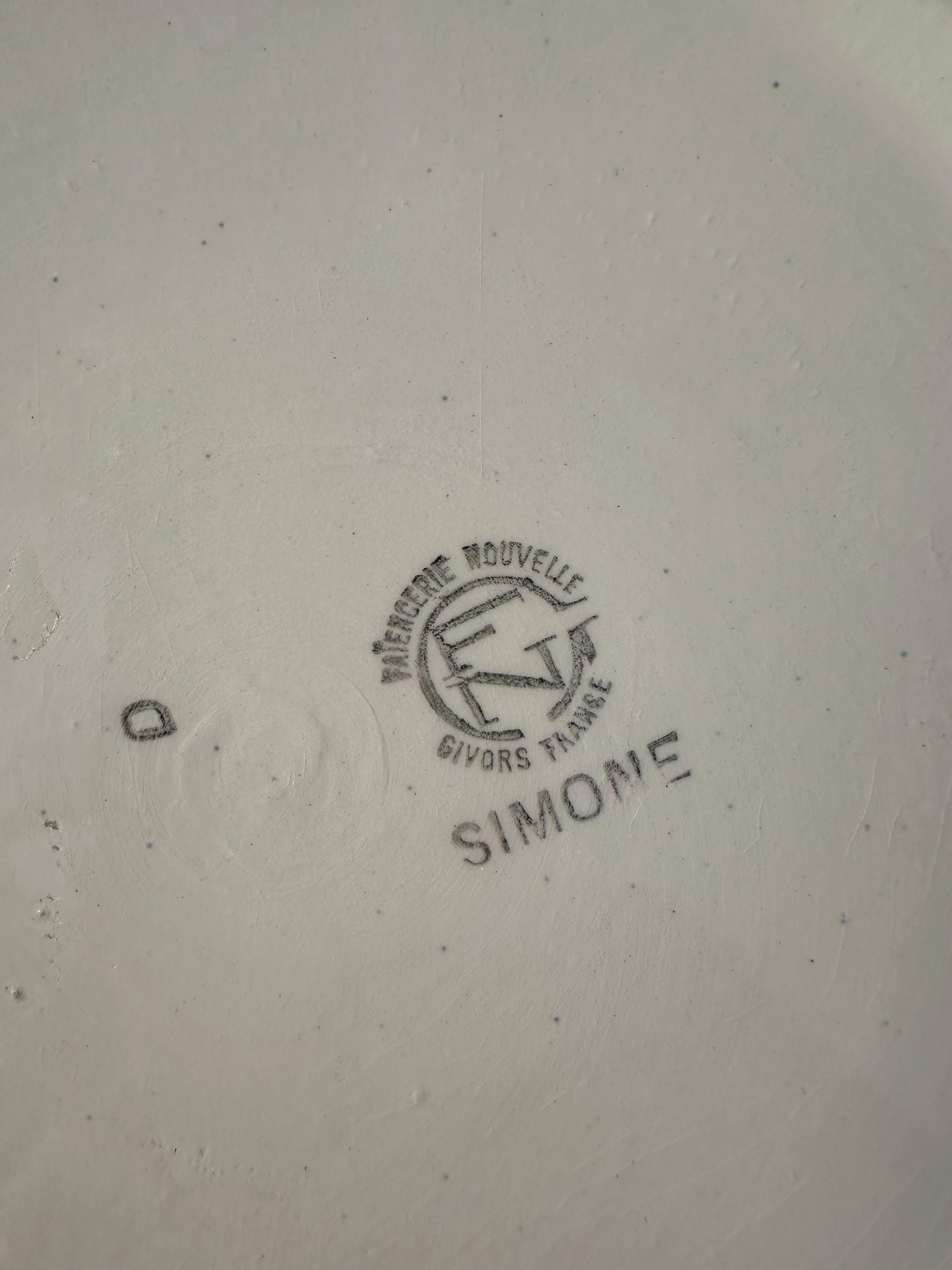 Légumier ancien en faïence de Givors – Modèle Simone