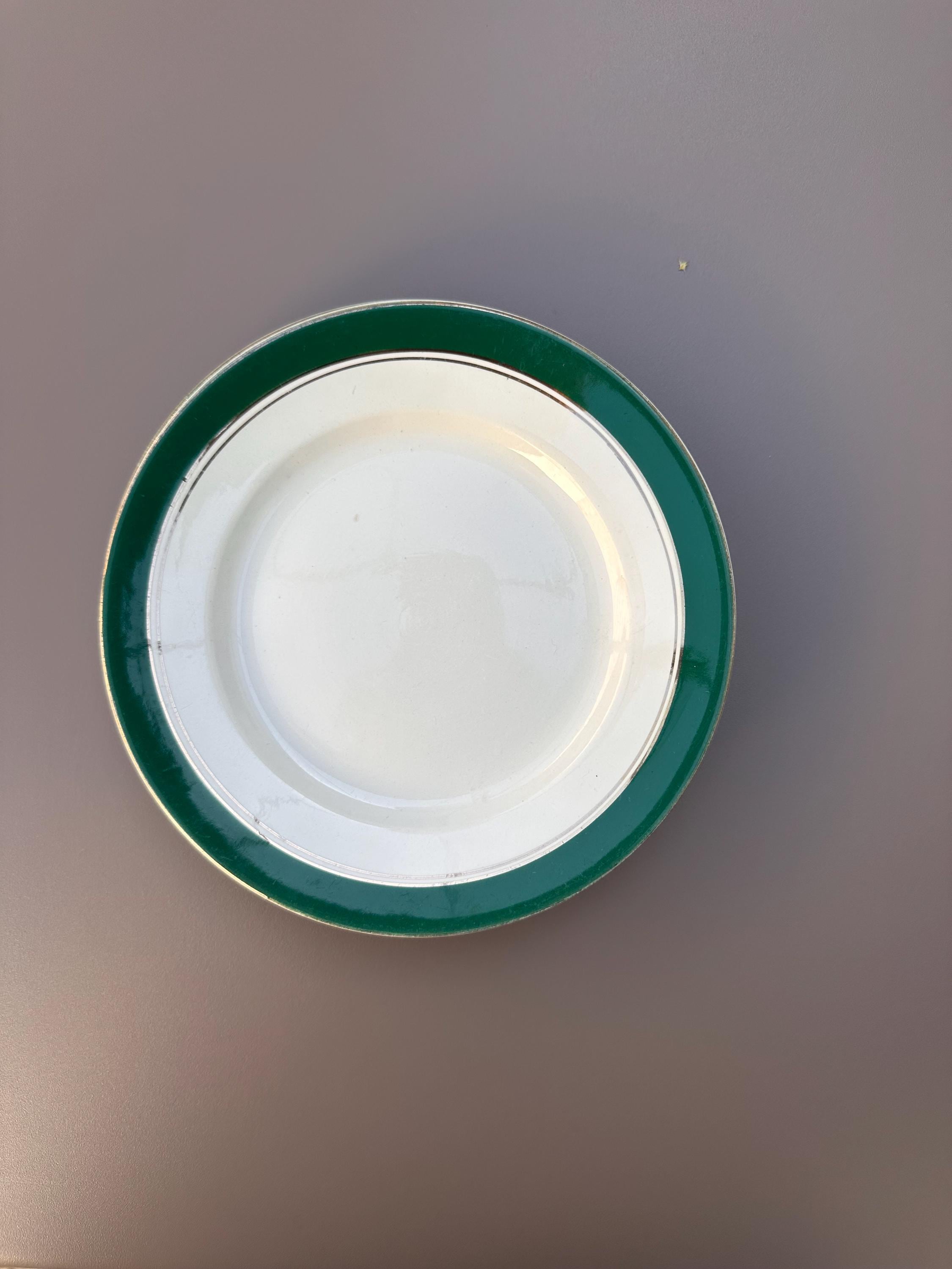 assiettes à dessert anciennes Digoin & Sarreguemines – Modèle Savoie lot de 9