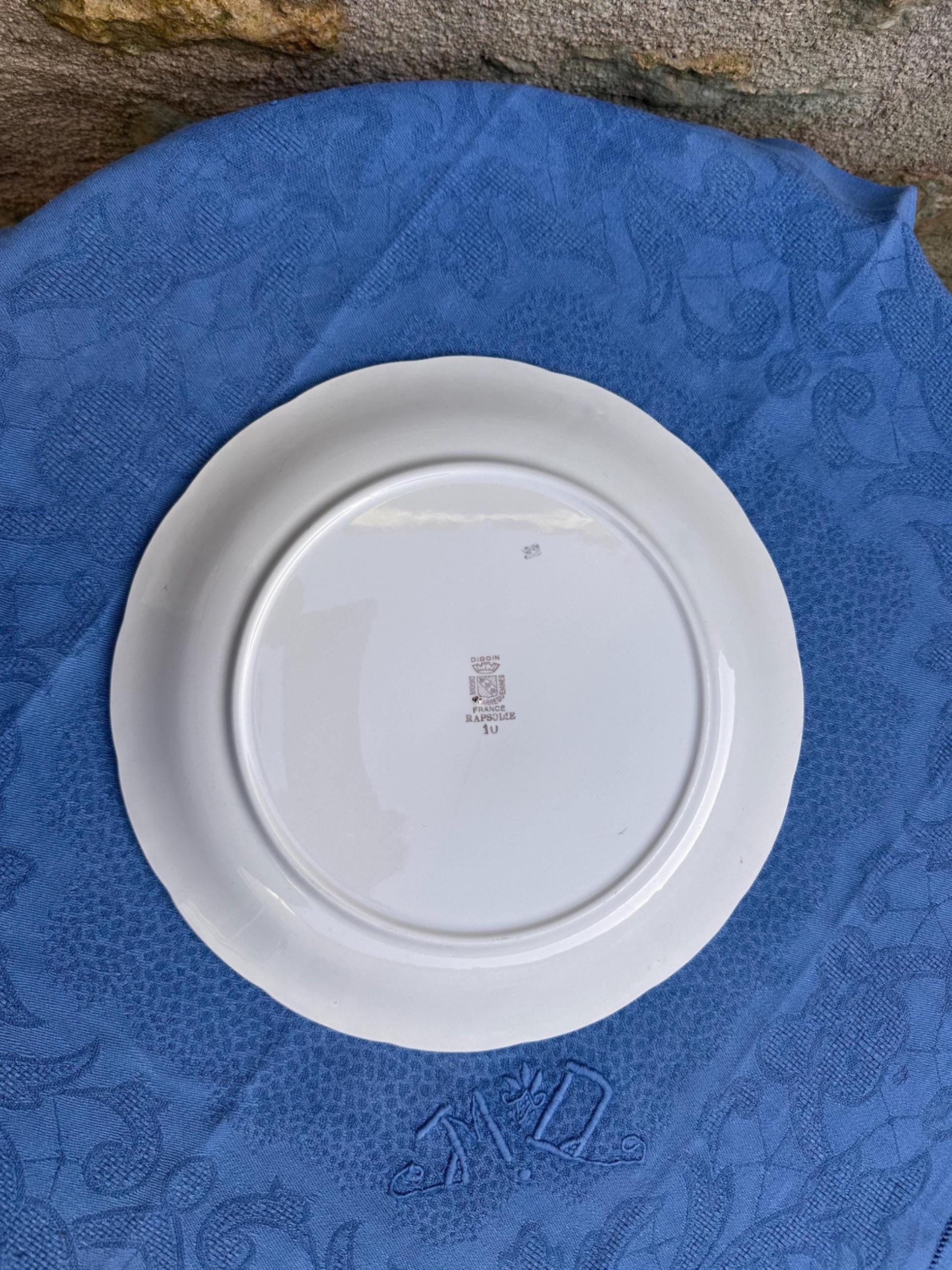 6 assiettes anciennes Digoin & Sarreguemines – Modèle Rapsodie