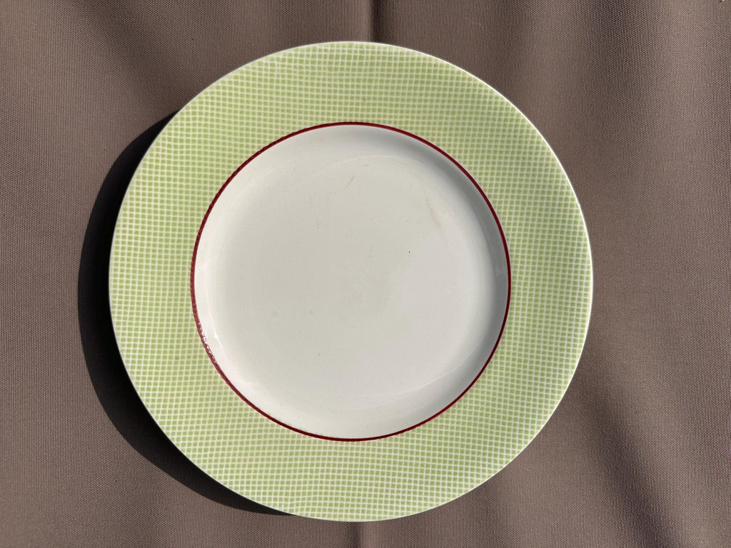 6 assiettes anciennes en faïence de Salins – Modèle Izoard