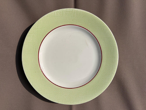 6 assiettes anciennes en faïence de Salins – Modèle Izoard