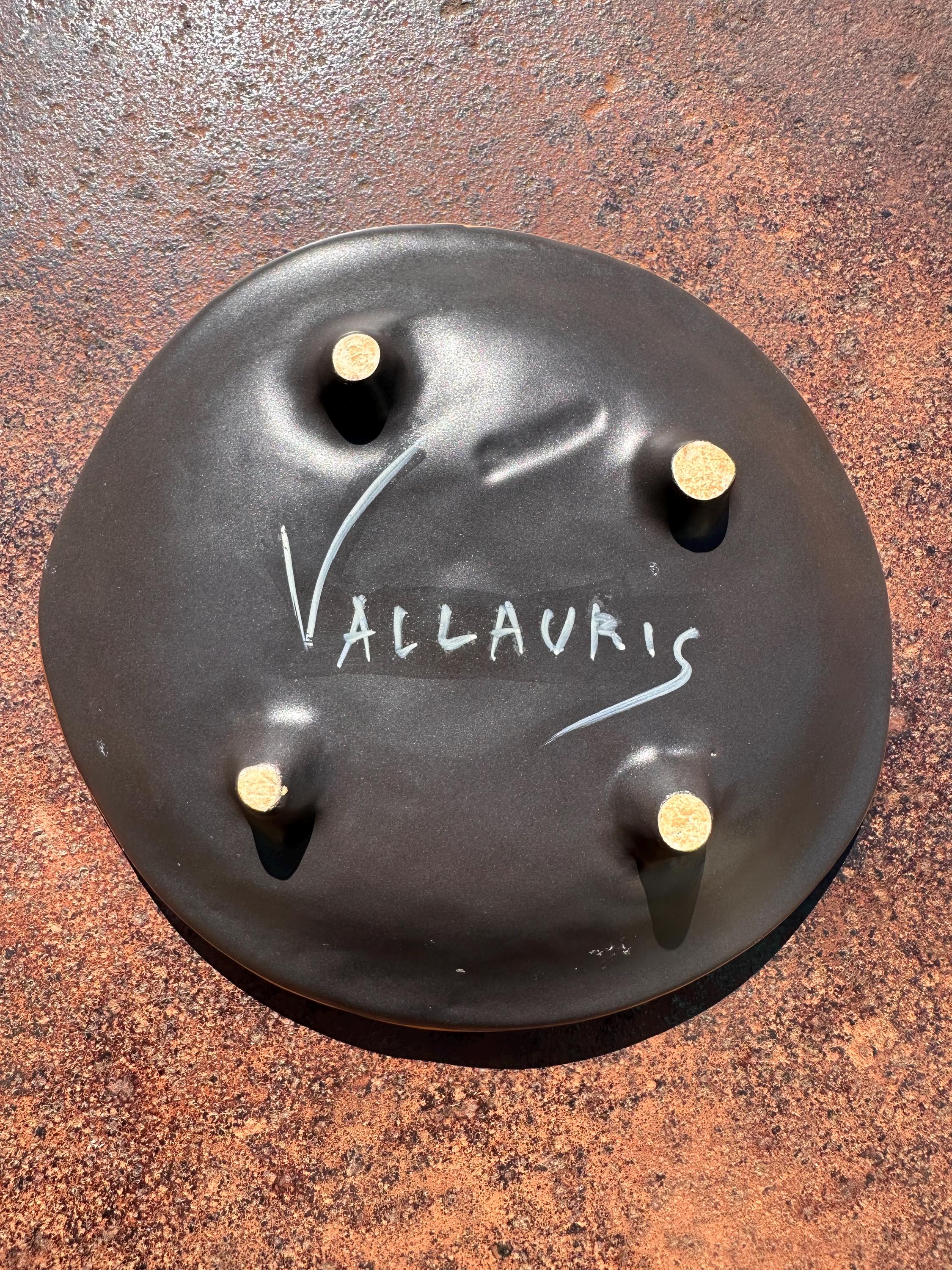 Black Vallauris Change Tray – Retro Floral Decor and Gilding