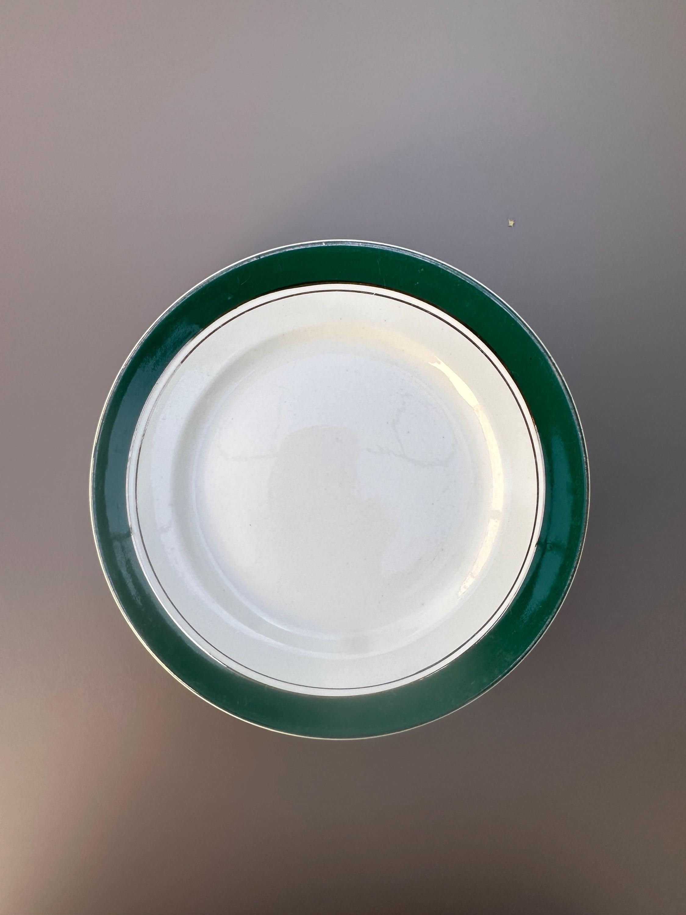 assiettes à dessert anciennes Digoin & Sarreguemines – Modèle Savoie lot de 9
