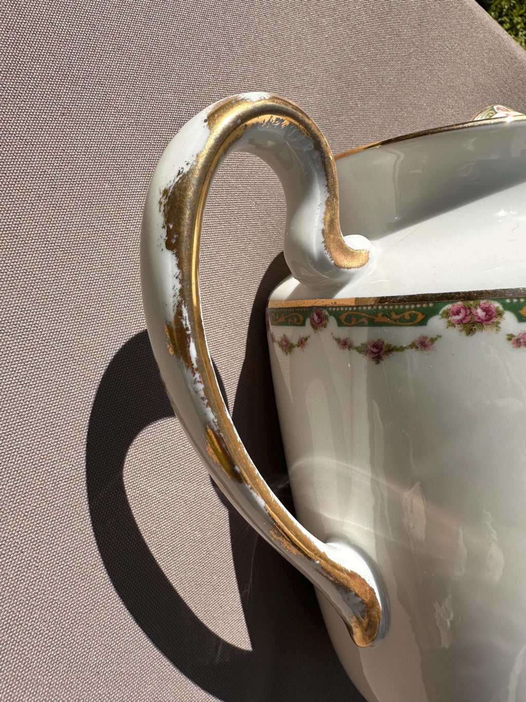 Service Café & Thé Porcelaine de Limoges Paul Pastaud | Décor Roses & Or (3 Pièces)