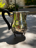 Pot à lait Quadripode Vintage en Métal Argenté Poinçon J. NOE Anse en Bois Noirci Style Louis XV Art Déco les chines d’Armelle