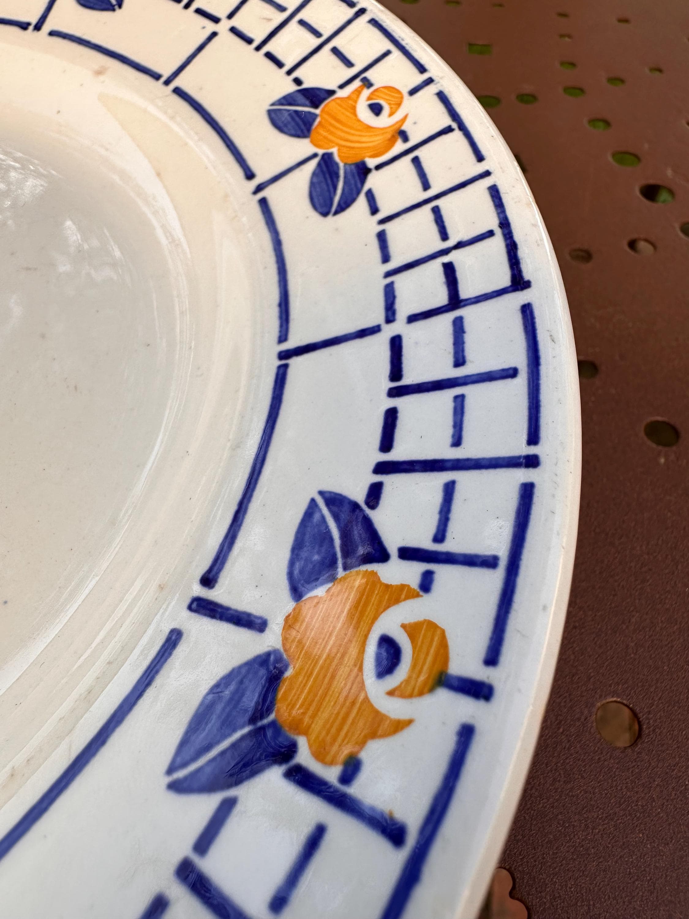 Antique Digoin & Sarreguemines pedestal dish – Ribeauvillé model